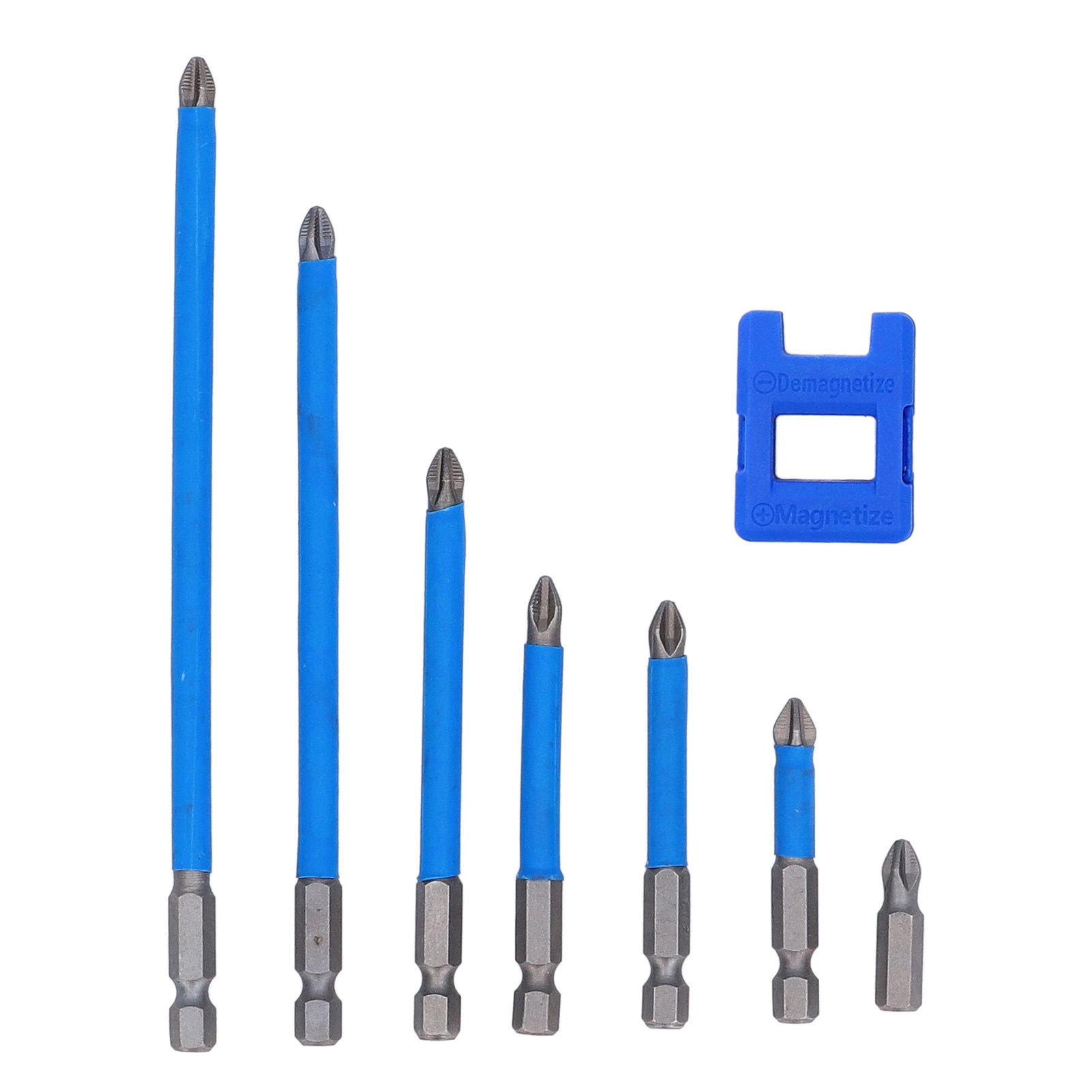 Set Mit 7 Magnetischen Ph2-kreuzschlitzschraubendreherbits Mit Magnet