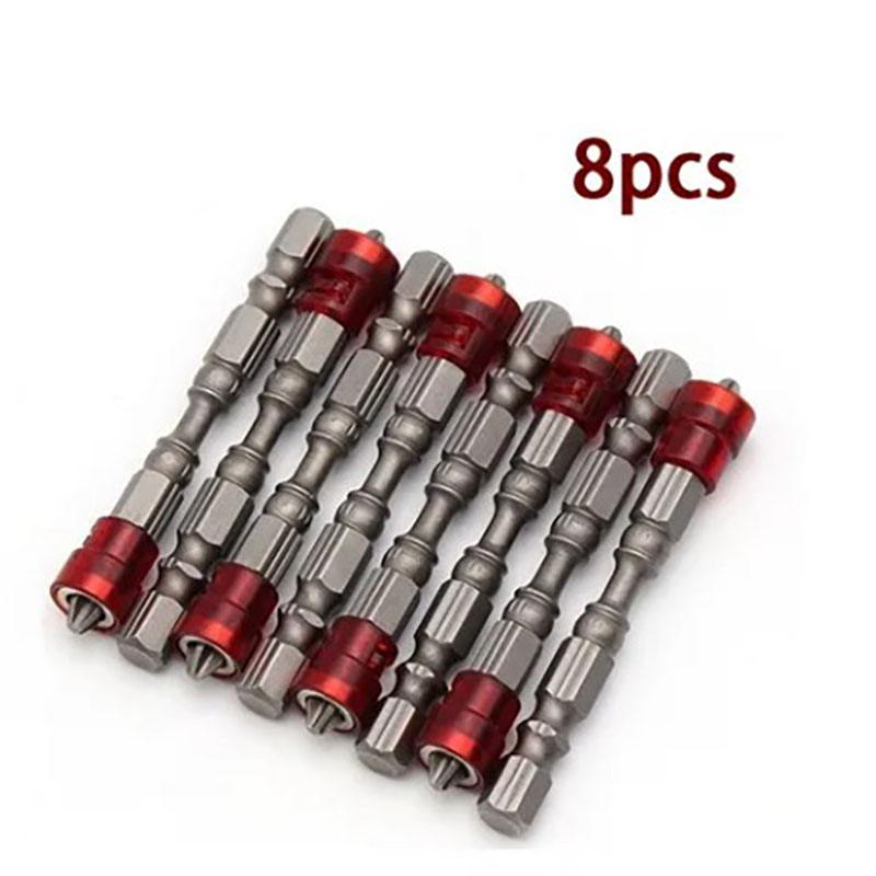 Set Mit 8 Rutschfesten Magnetischen Phillips-schraubendreherbits Aus Wolframkarbid, 6,2 Mm Breit (s2)