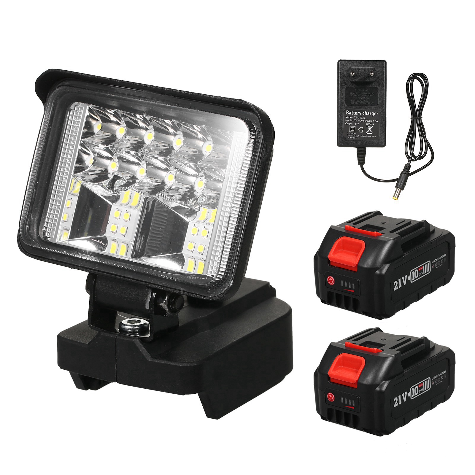 3-zoll-led-arbeitsleuchte Für 21-v-lithiumbatterien, Ultrahelle Außenbeleuchtung, 120°-drehung, Tragbare Taschenlampe Für Camping, Wandern Und Notfallsituationen.