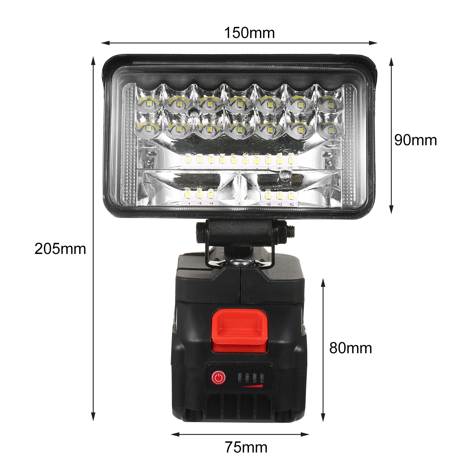 10 Cm (4 Zoll) Led-arbeitsleuchte Für 21-v-lithiumbatterien, Ultrahelle Außenbeleuchtung, 180°-drehung, Tragbare Taschenlampe Für Camping, Wandern Und Notfallsituationen.