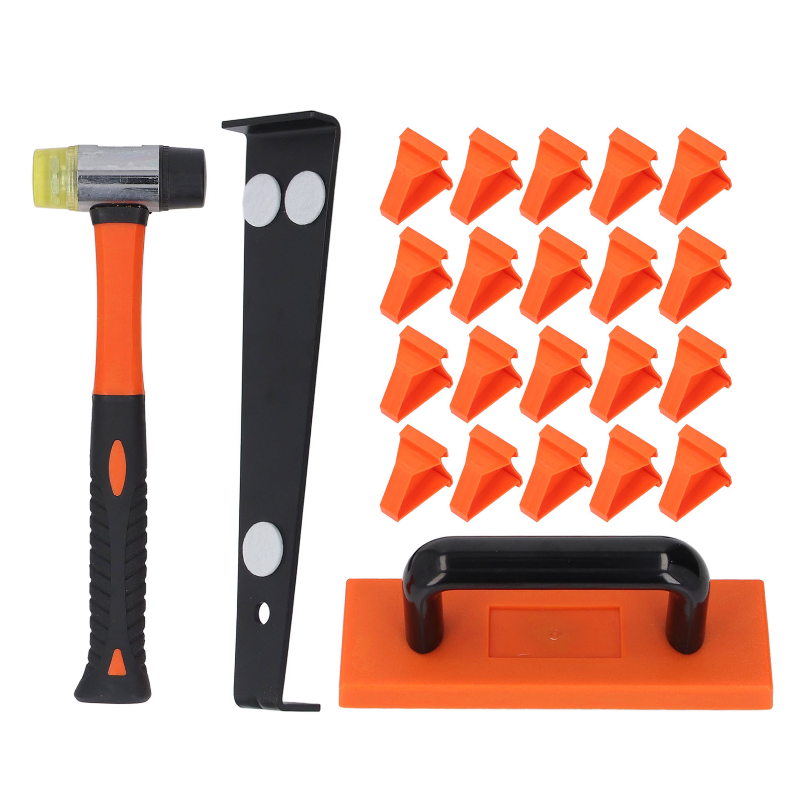 23-teiliges Werkzeugset Für Laminatböden: Doppelhammer, Zugstange Aus Crv-stahl, Schlagklotz Sowie 6,35 Mm (1/4 Zoll) Und 12,7 Mm (1/2 Zoll) Abstandshalter.