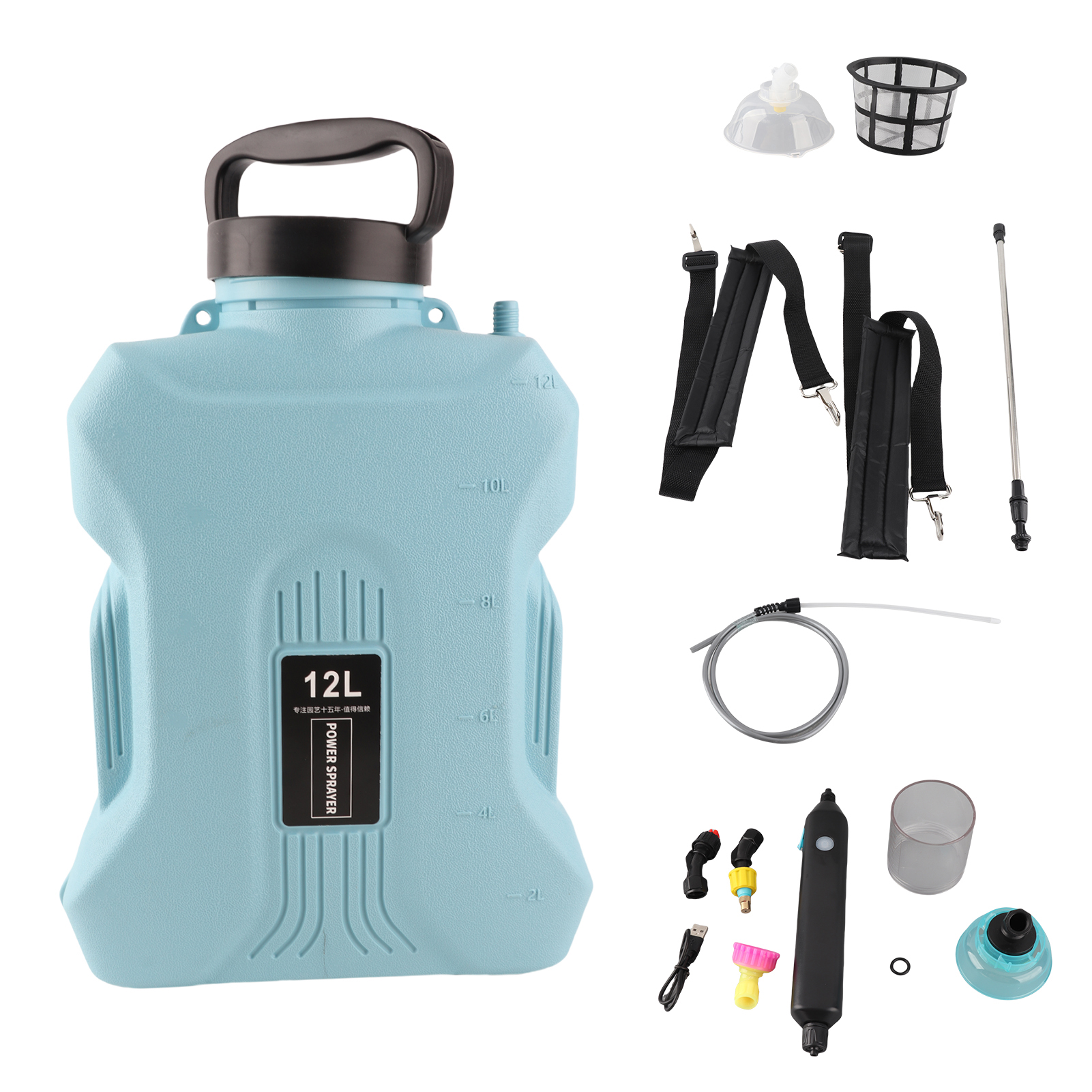 Wiederaufladbarer, Tragbarer Elektrischer 12-liter-regner, Landwirtschaftsgerät, Zerstäuber-gießkanne, Gartenpflanzensprüher