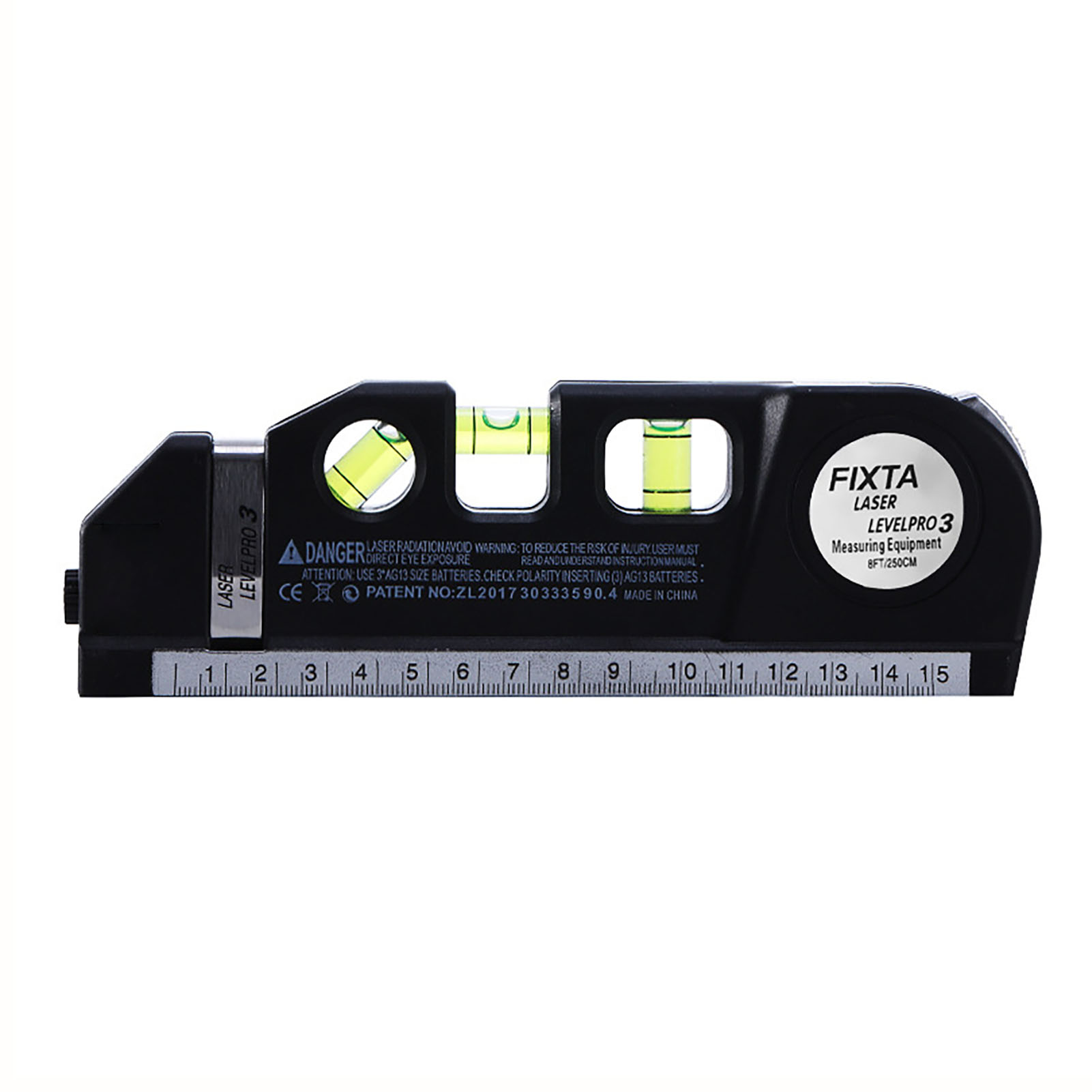 Präzise Libellen-laserwasserwaage, 3 Linien, Flexibles Und Genaues Maßband, Ergonomisches Design.