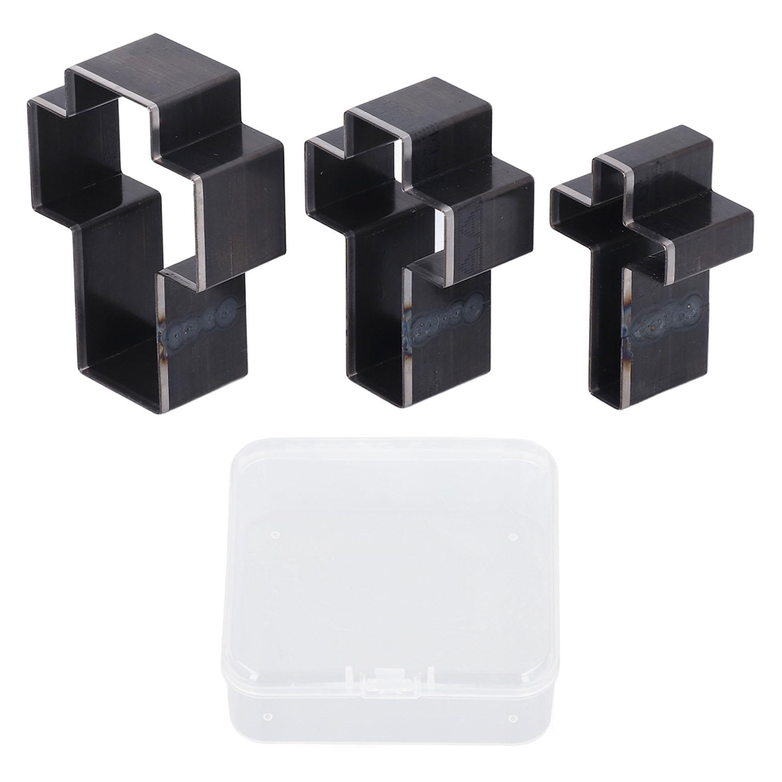 Set Aus 3 Kreuzförmigen Stanzformen Für Lederarbeiten (höhe: 69 Mm, 61 Mm Und 53 Mm).