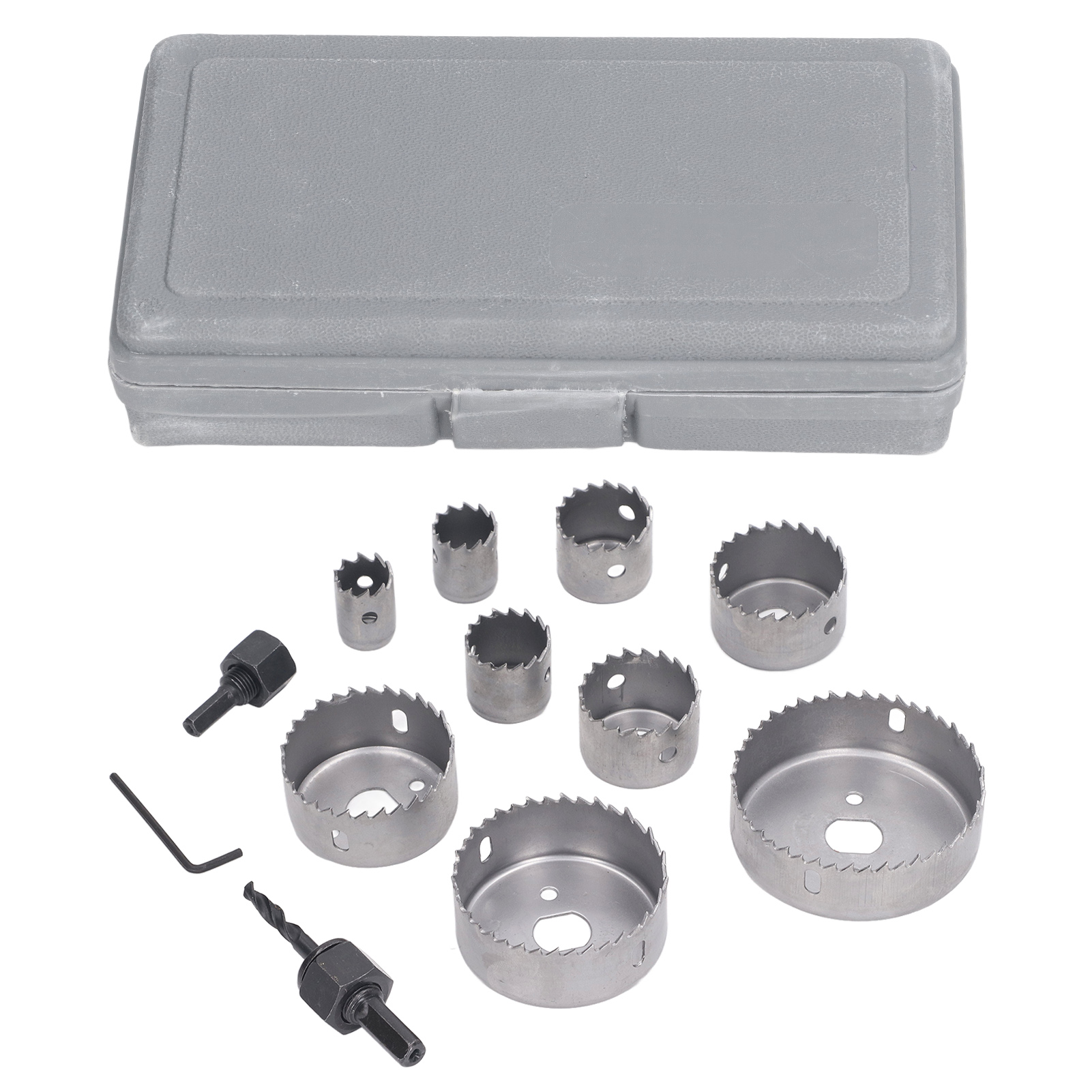 12-teiliges Bimetall-lochsägen-set Für Die Holzbearbeitung, Robust Und Langlebig, Mit Tragetasche Für Metalle, Holz Und Kunststoff.