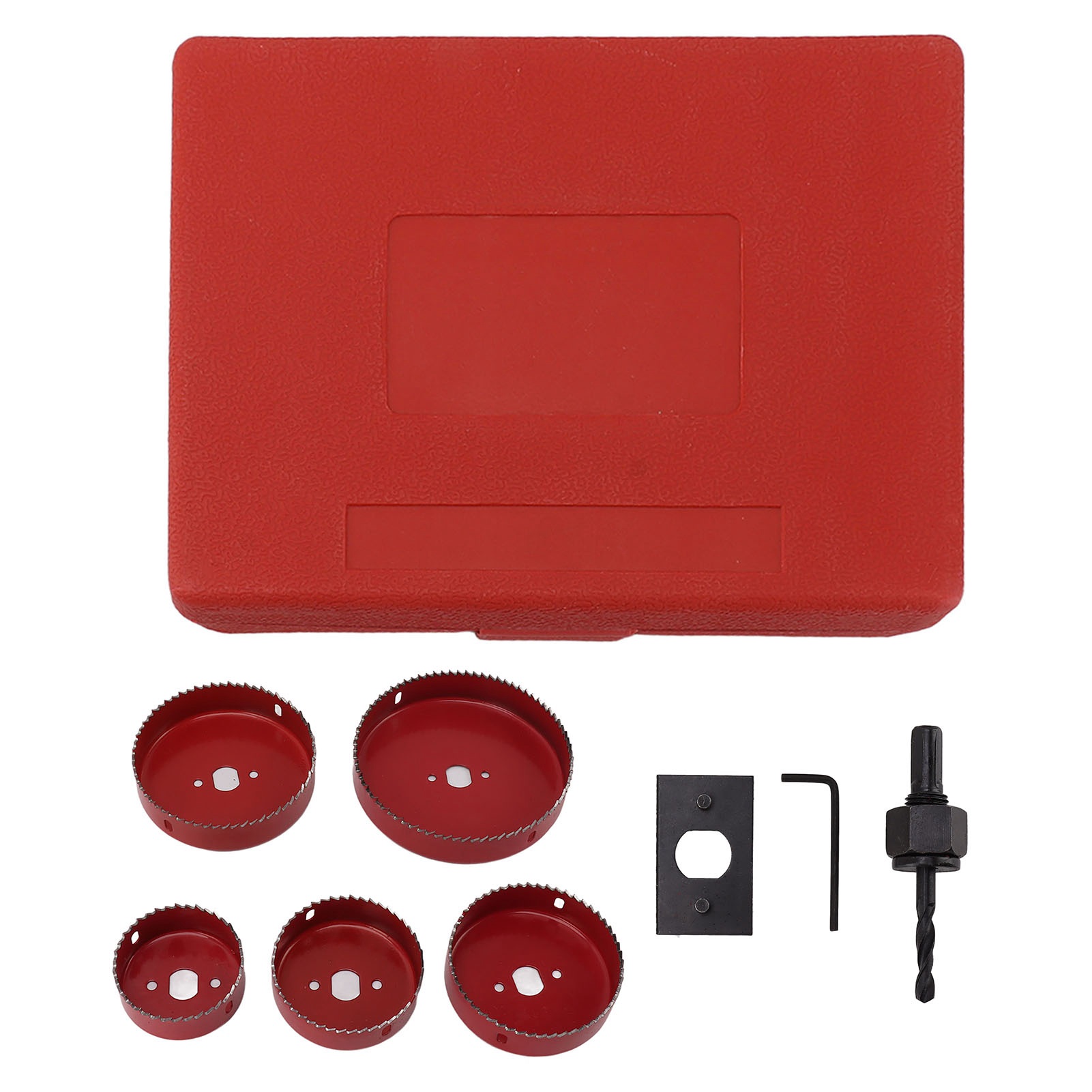 8-teiliges Set: Lochsäge, Zentrierbohrer, Bohrer Für Metalle, Kunststoffe Und Holzplatten.