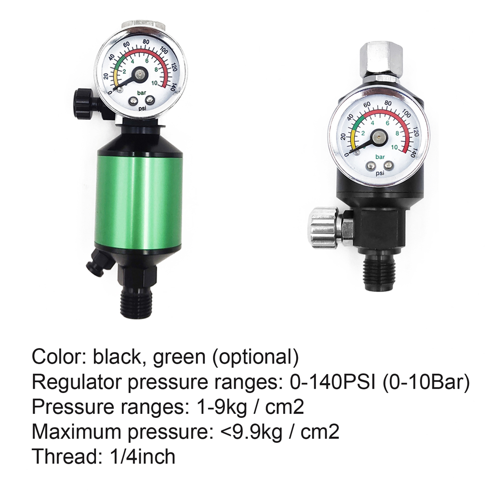 Pneumatischer Druckregler 0–140 Psi, 1/4-zoll-luftfilter Mit Manometer, Steuerventile, Werkzeug Zur Luftmengenregulierung