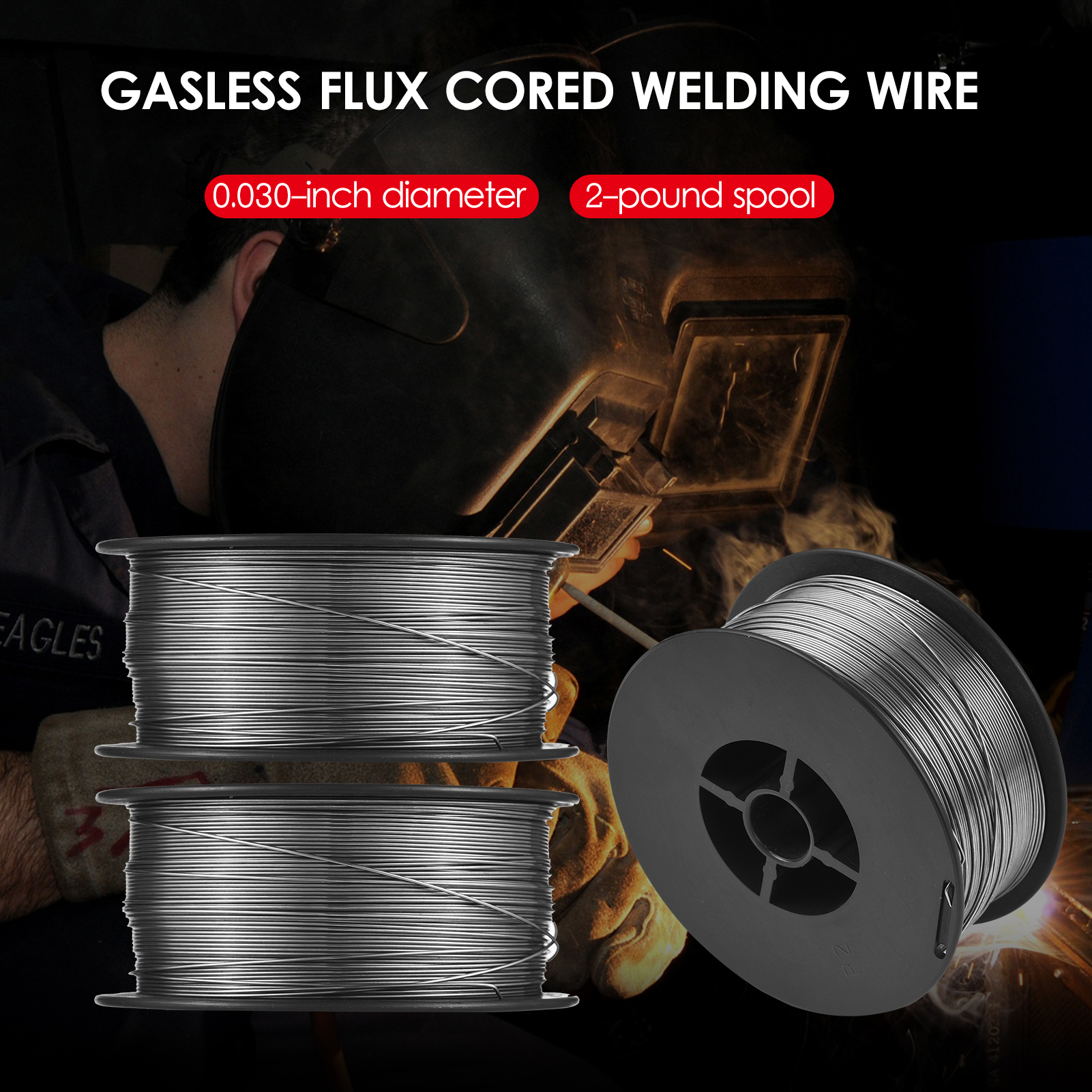 0,03 Zoll Gasloser Fülldrahtspule (3 Kg / 6,61 Lb) - 0,8 Mm Selbstschützender Fülldraht (3 X 1 Kg Stück)