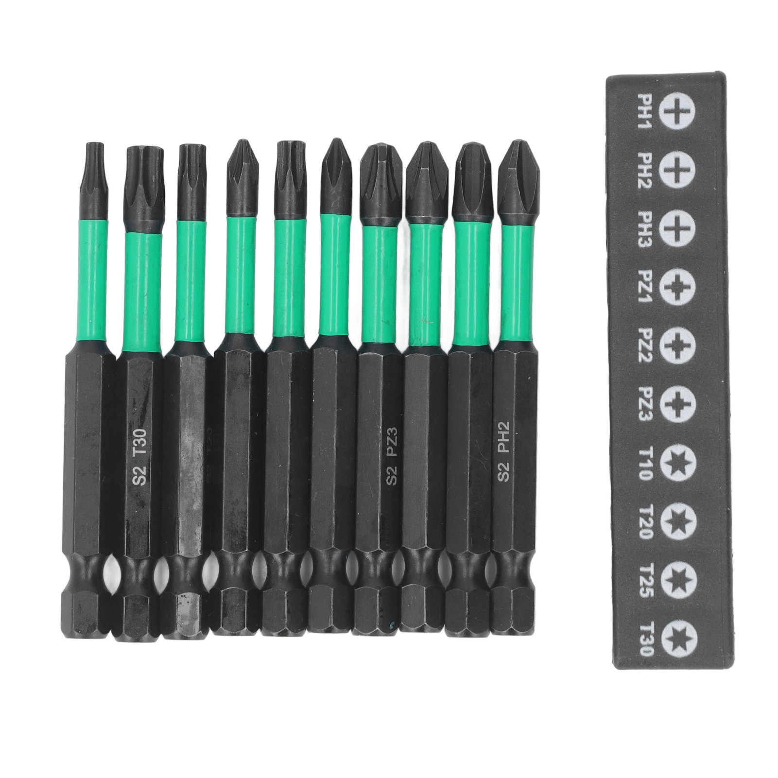 Set Mit 10 Magnetischen, Sternförmigen Schraubendreherbits, Rutschfest, Hohe Härte, Für Schlagbohrmaschinen.