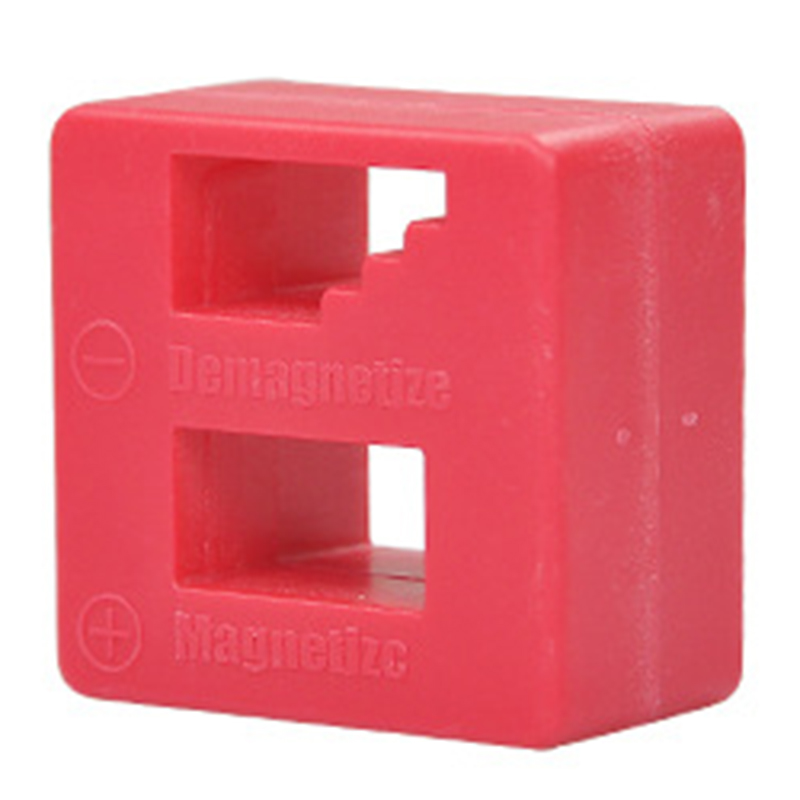 2-in-1 Magnetblock/entmagnetisierer Für Schraubendreherbits Und Metallteile – Rotes Zubehör