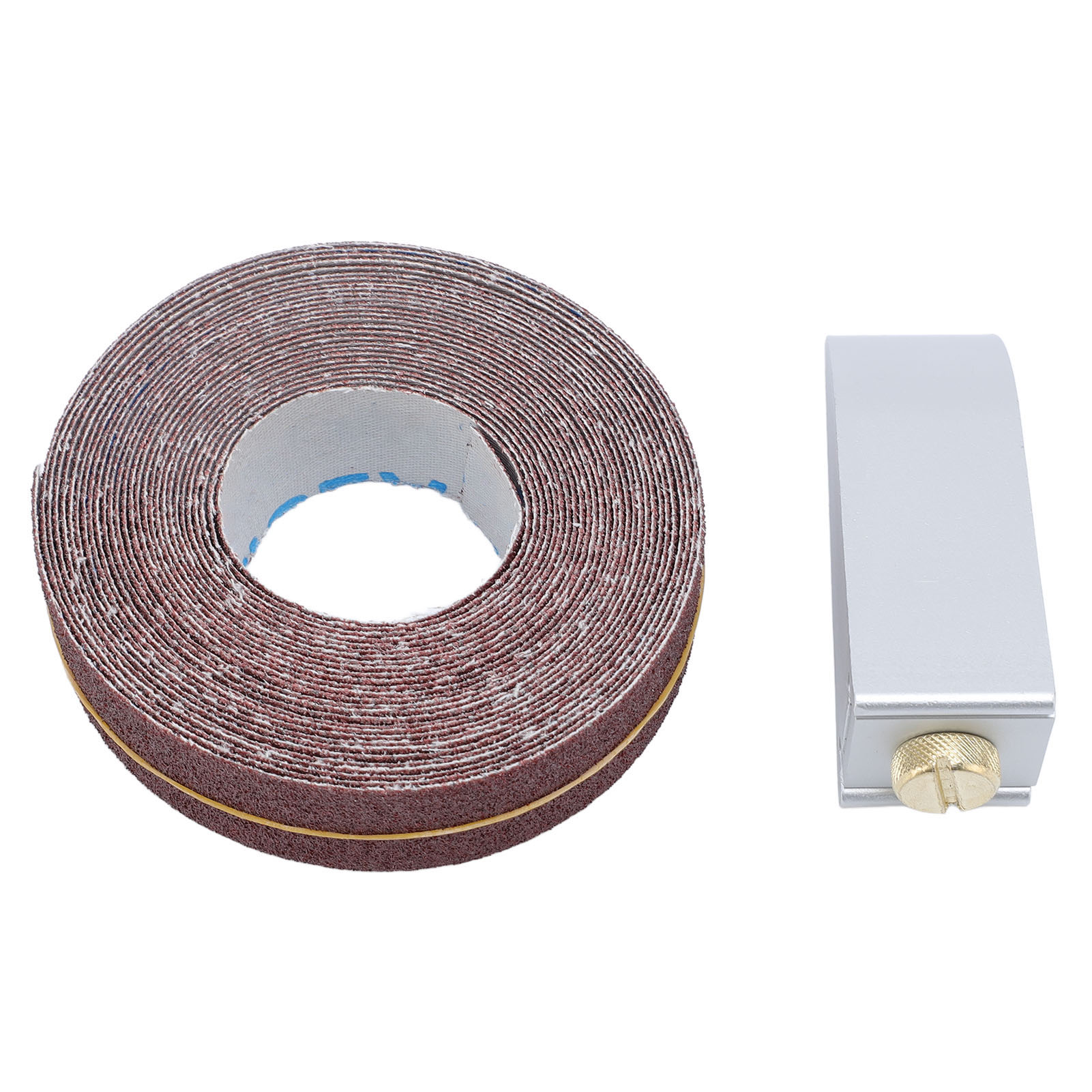 Manuelles Schleifpapier-set Mit Keilförmigem Schleifpapierhalter Aus Aluminiumlegierung Und Schleifpapier Der Körnung 80 (6 M X 25 Mm).