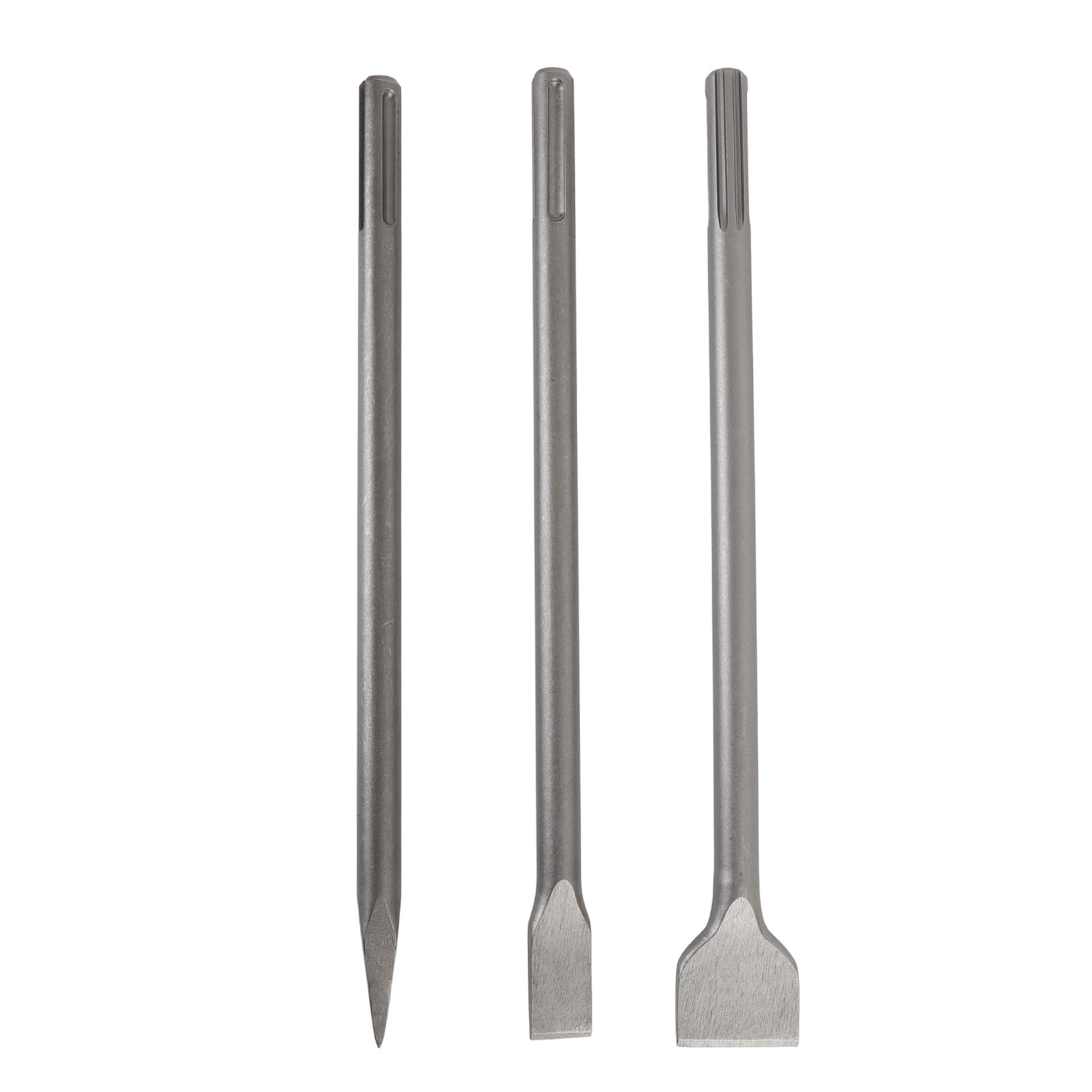 Set Aus 3 Flachmeißeln Mit Schneidspitze Für Bohrhammer, 40 Cm, Zum Entfernen Von Beton, Stein Und Fliesen.