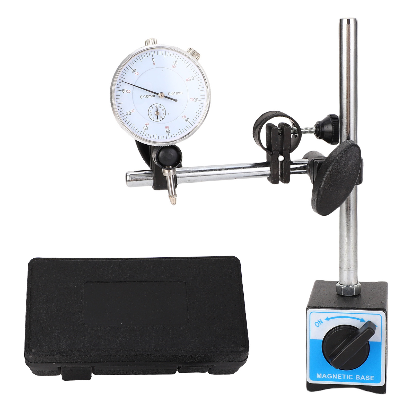 Magnetischer Skalenkomparator Mit Magnetfuß, Genauigkeitseinstellung Von 0 Bis 10 Mm (0,01 Mm), Langer Arm.