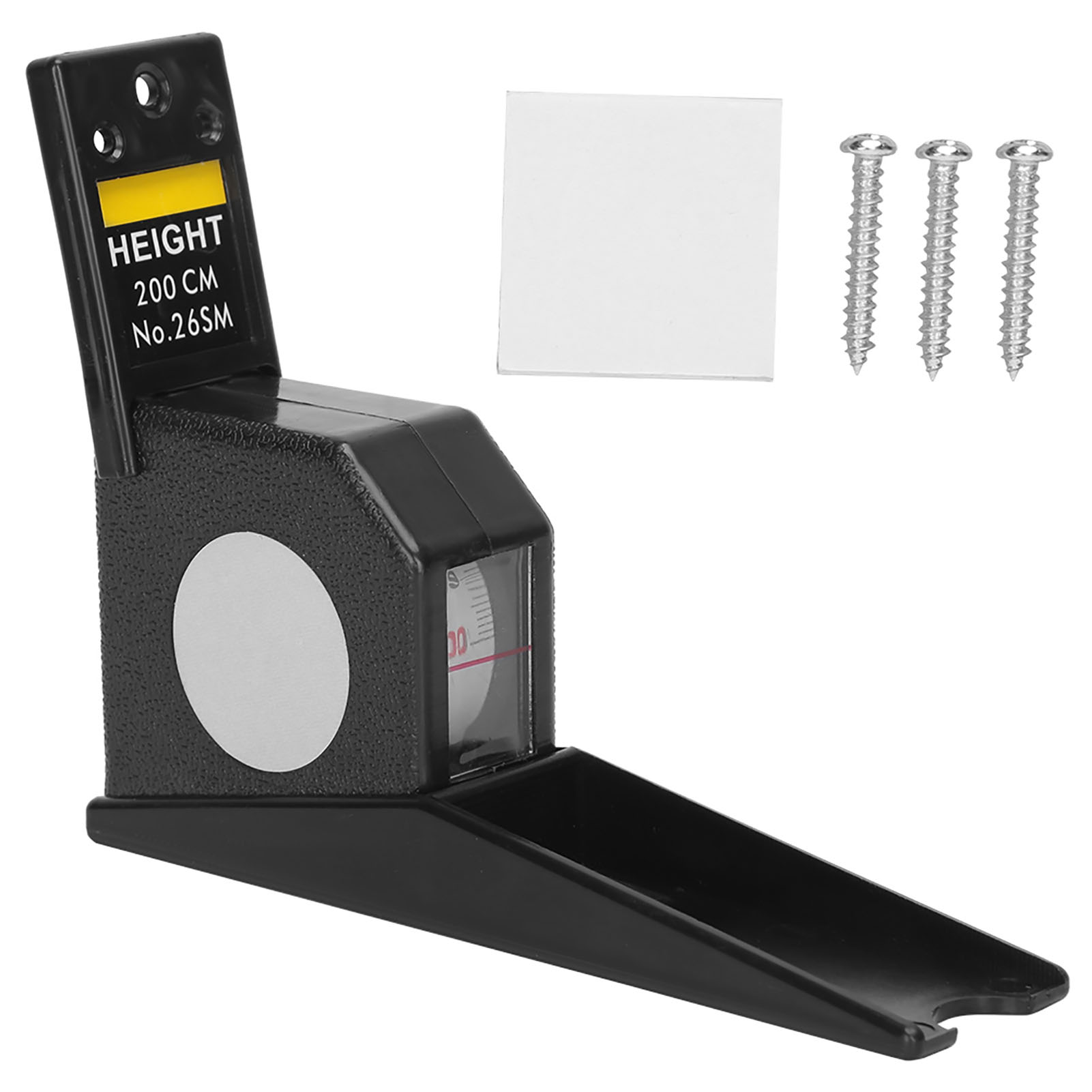 2 Meter Langes, Einziehbares Maßband, Messwerkzeug Aus Metall (schwarz)