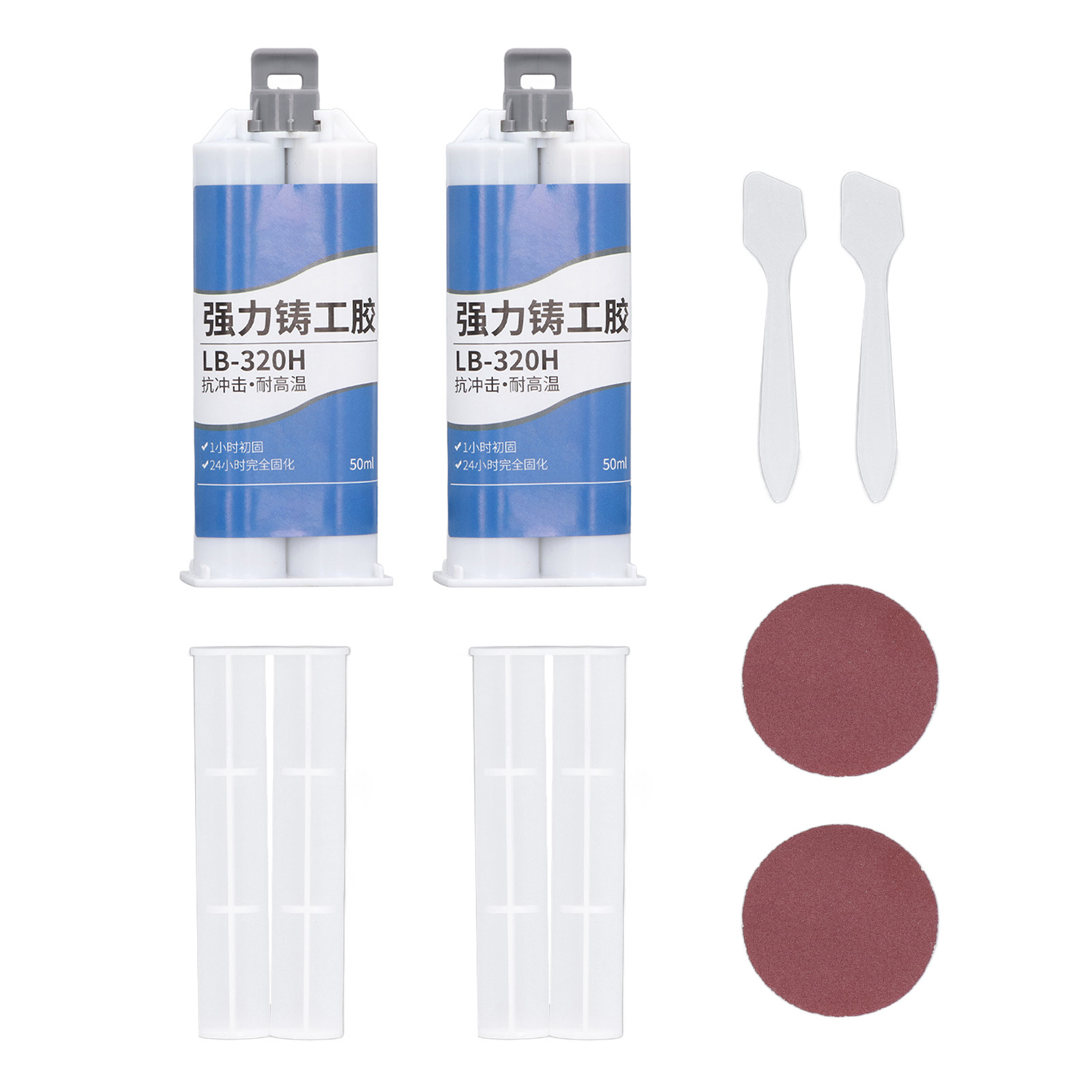 Packung Mit 2 Hochtemperaturbeständigen Metallklebstoffen, Starker Und Langlebiger Klebstoff Zur Reparatur Von Keramik Und Stein.