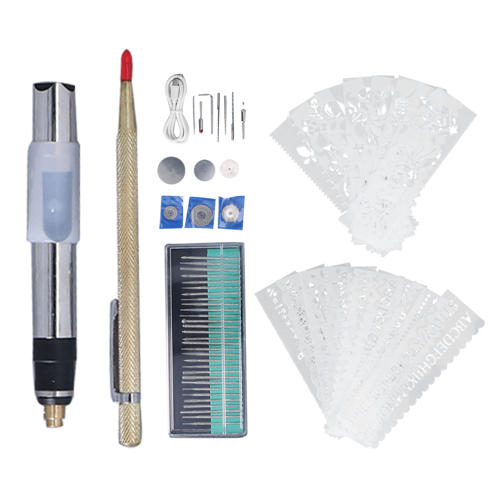 25w Kabelloses Elektrisches Mikrogravierer-set, Usb-wiederaufladbar, Mini-rotationsgravierer Für Glas, Keramik, Metall Und Holz.