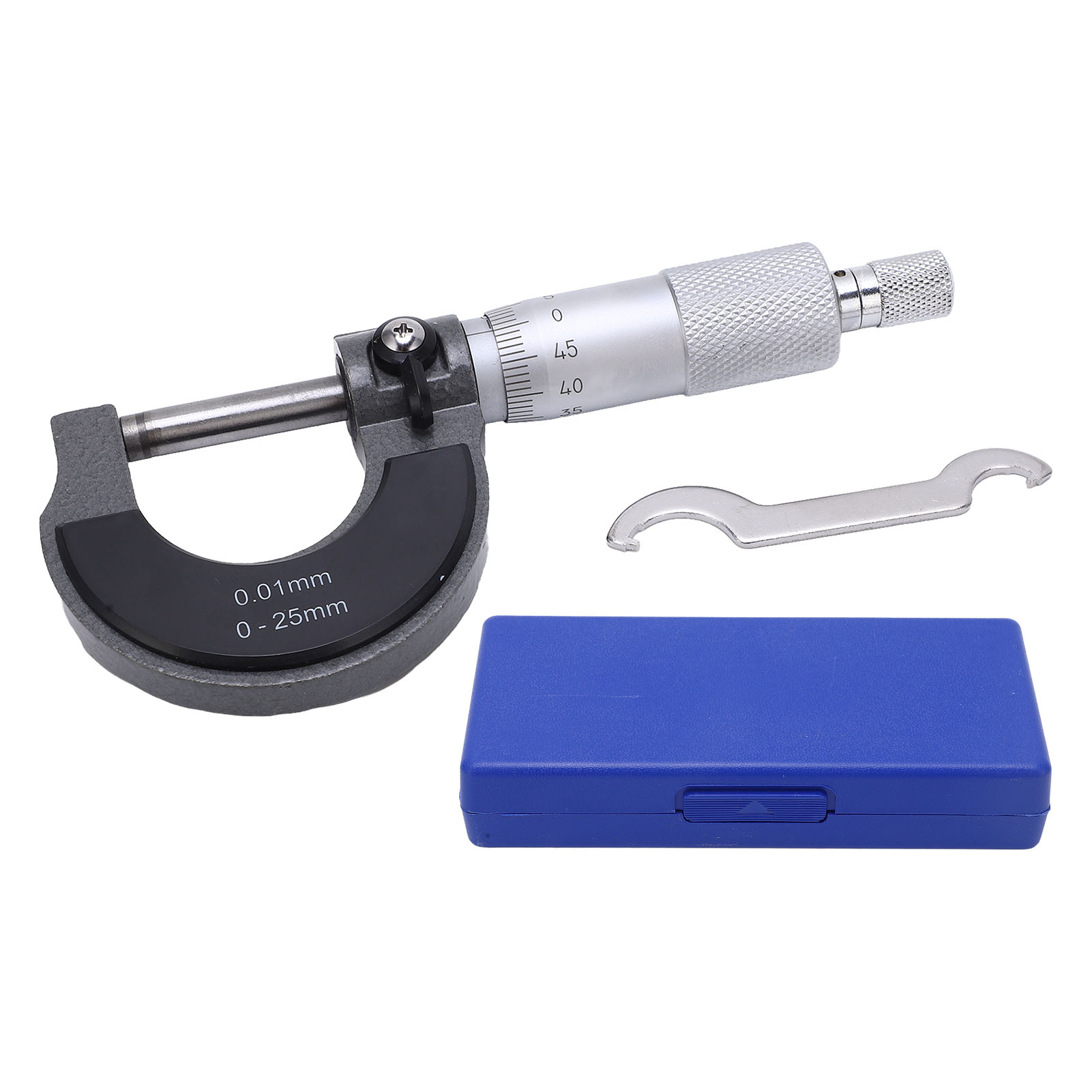 Tragbares Mikrometer Aus Stabiler Legierung Für Präzise Oberflächenmessungen, Dickenmessgerät 0-25/0,01 Mm