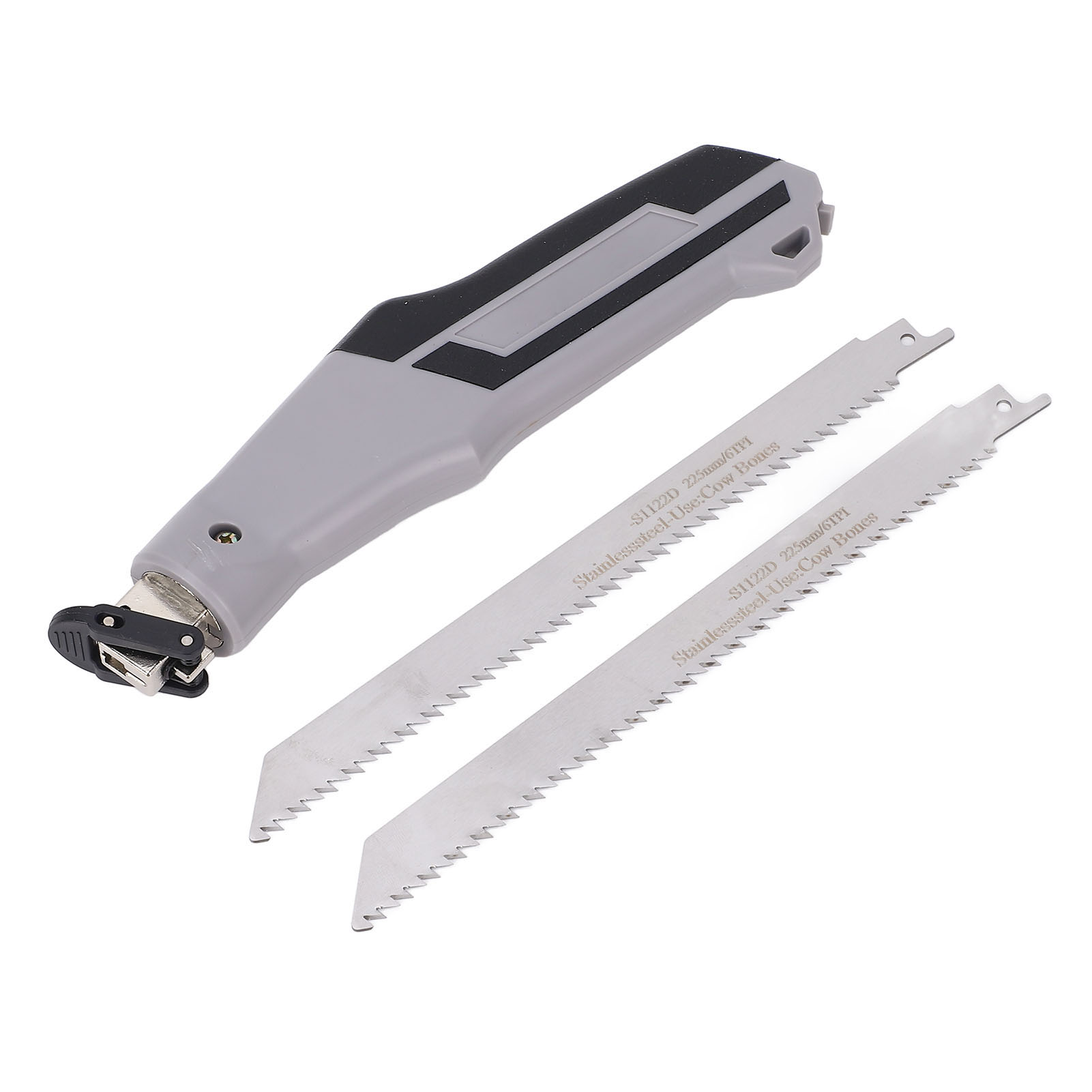 Mini-stichsäge Mit 2 Feinzahnigen Sägeblättern Und Ergonomischem Griff Zum Beschneiden, Schneiden Von Gipskartonplatten Und Kunststoffrohren.