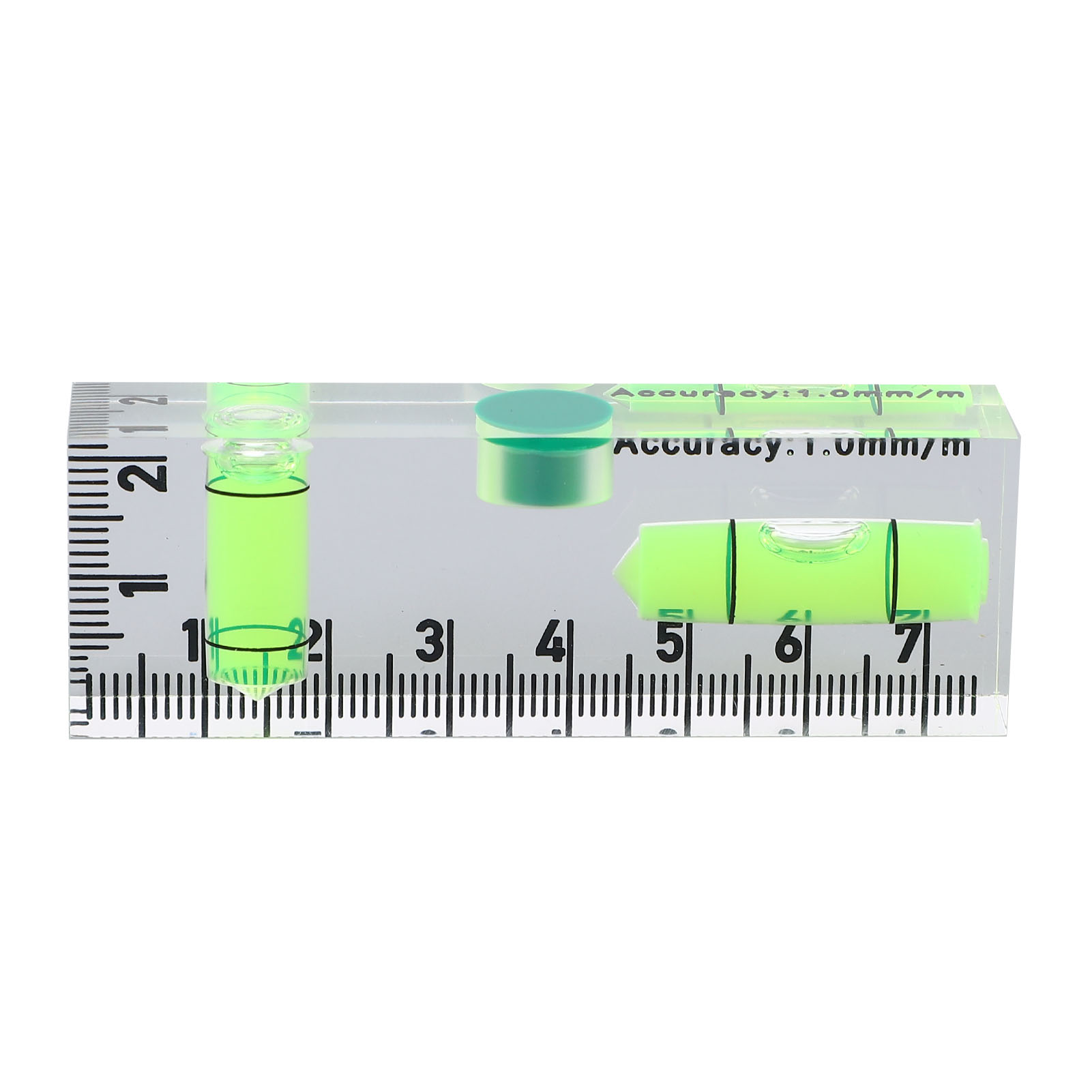 Mini-wasserwaage Mit 1 Magnet, Kleines Acryl-nivellierwerkzeug Für Horizontale Und Vertikale Messungen, 75 X 25 X 15 Mm