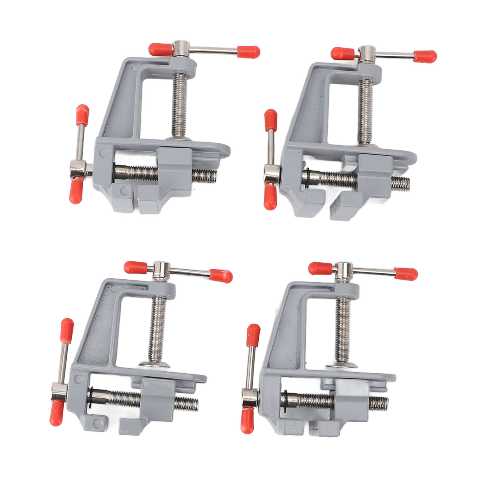 Set Aus 4 Mini-tischschraubstöcken Aus Aluminiumlegierung Für Bastel- Und Heimwerkerprojekte.
