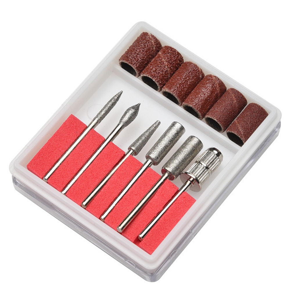 12-teiliges Nagelbohrer-set, Schleifaufsätze, Feilen, Schleifköpfe, Rotationspolier- Und Formwerkzeuge, Schaftdurchmesser 2,3 Mm (3/32 Zoll).