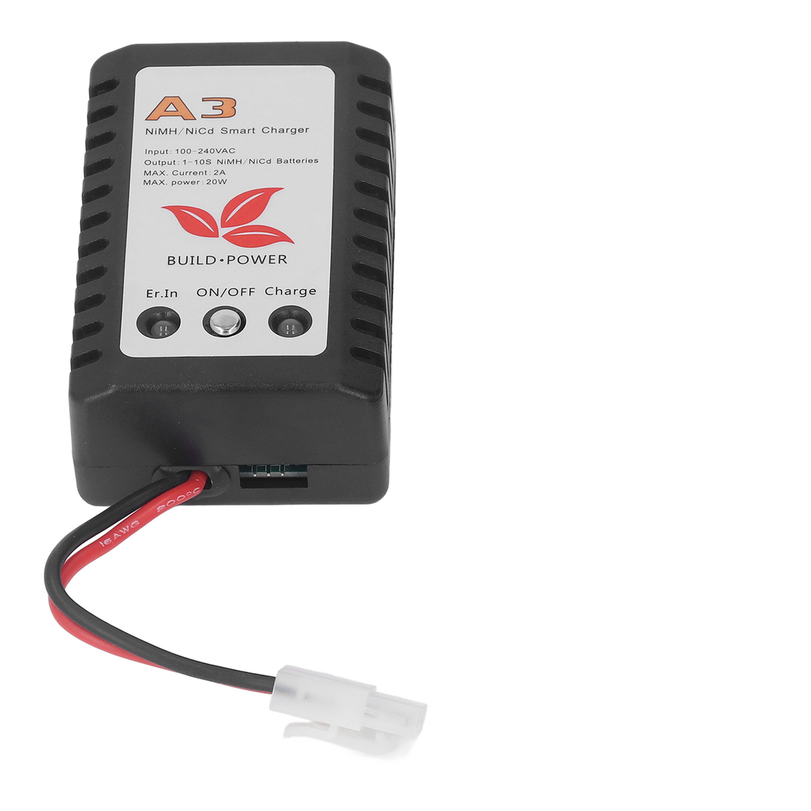 Intelligentes 20-w-ladegerät Mit Led-anzeige Für 6-v-, 7,2-v-, 8,4-v- Und 9,6-v-nimh/nicd-akkus. Stromversorgung: 110–240 V Wechselstrom (uk-stecker).