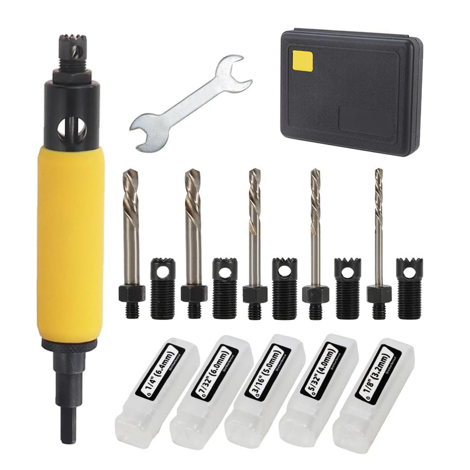 Nietenauszieher Für Elektrische Bohrmaschinen, Blindnietenauszieher Für 1/8", 5/32", 3/16", 7/32" Und 1/4" Nieten