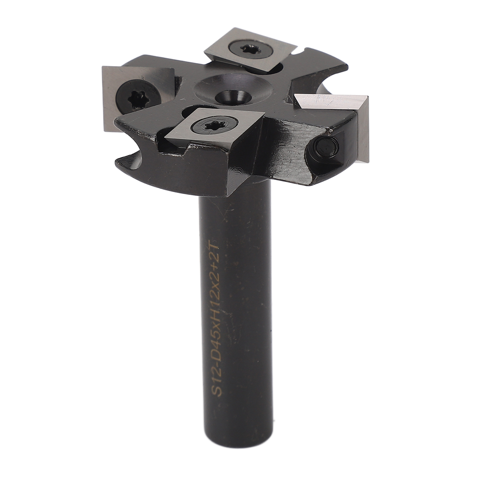 Spoilboard-flächenfräser, 12 Mm Schaft, 44,5 Mm (1 3/4 Zoll) Schnittdurchmesser, 4-zahn-wendeschneidplatte