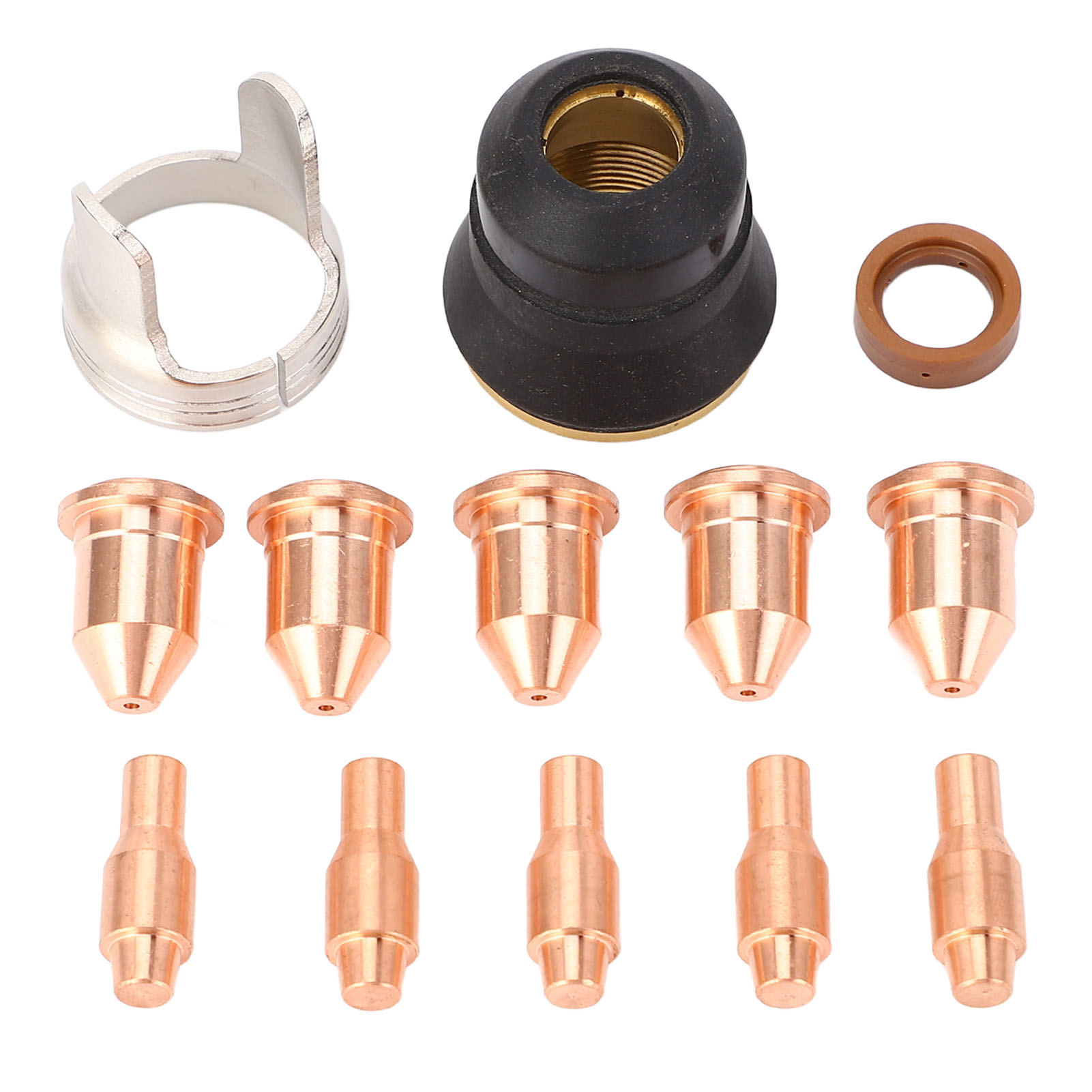 13-teiliges Plasmaschneid-verbrauchsmaterialset: Düse 56811, Elektrode 56576 (0,9 Mm), Spitze 56255, Kompatibel Mit Dem 45 A Titanmodell Von Harbor Freight.