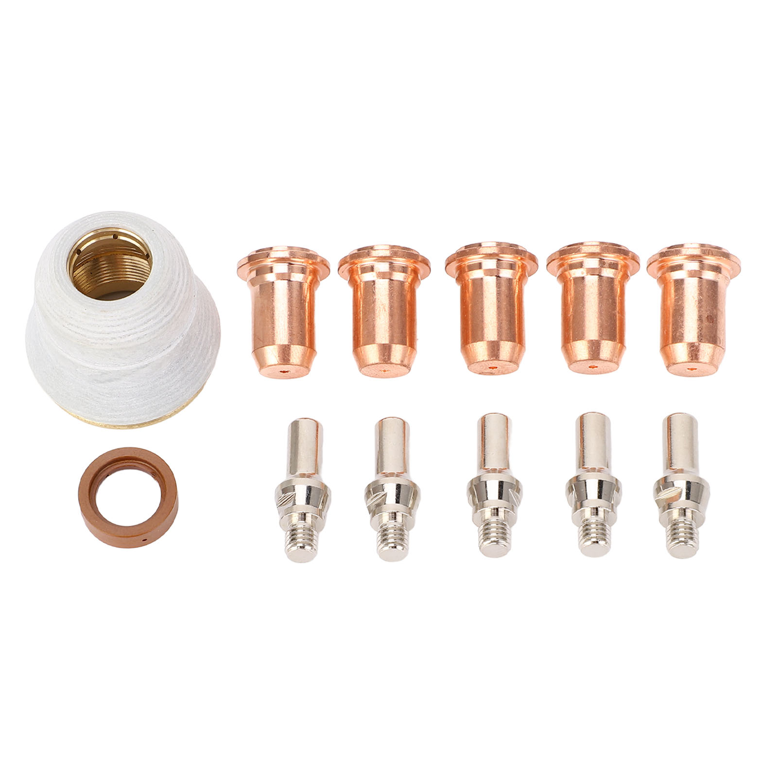 12-teiliges Set: Elektrode 52582, Düse 51313 P1.0, Schutzkappe 60432, Turbulenzring 60028 Für Pt 60, Ipt 60, Ipt 40 Und Pt40 Plasmabrenner.