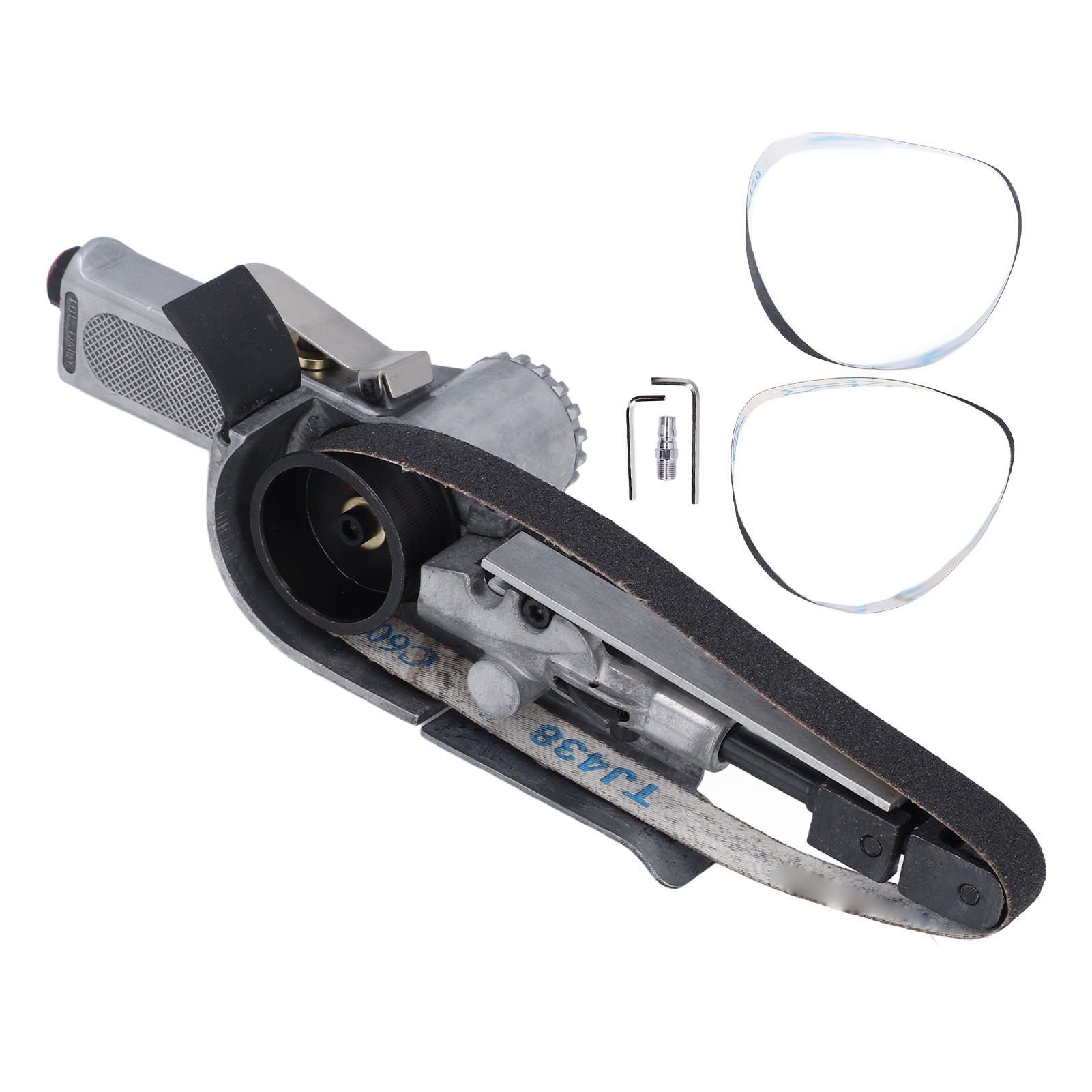 20 Mm Pneumatischer Bandschleifer, 6,35 Mm (1/4 Zoll) Lufteinlass, 16.000 U/min, Für Kunststoff, Metall, Leder Und Holz.
