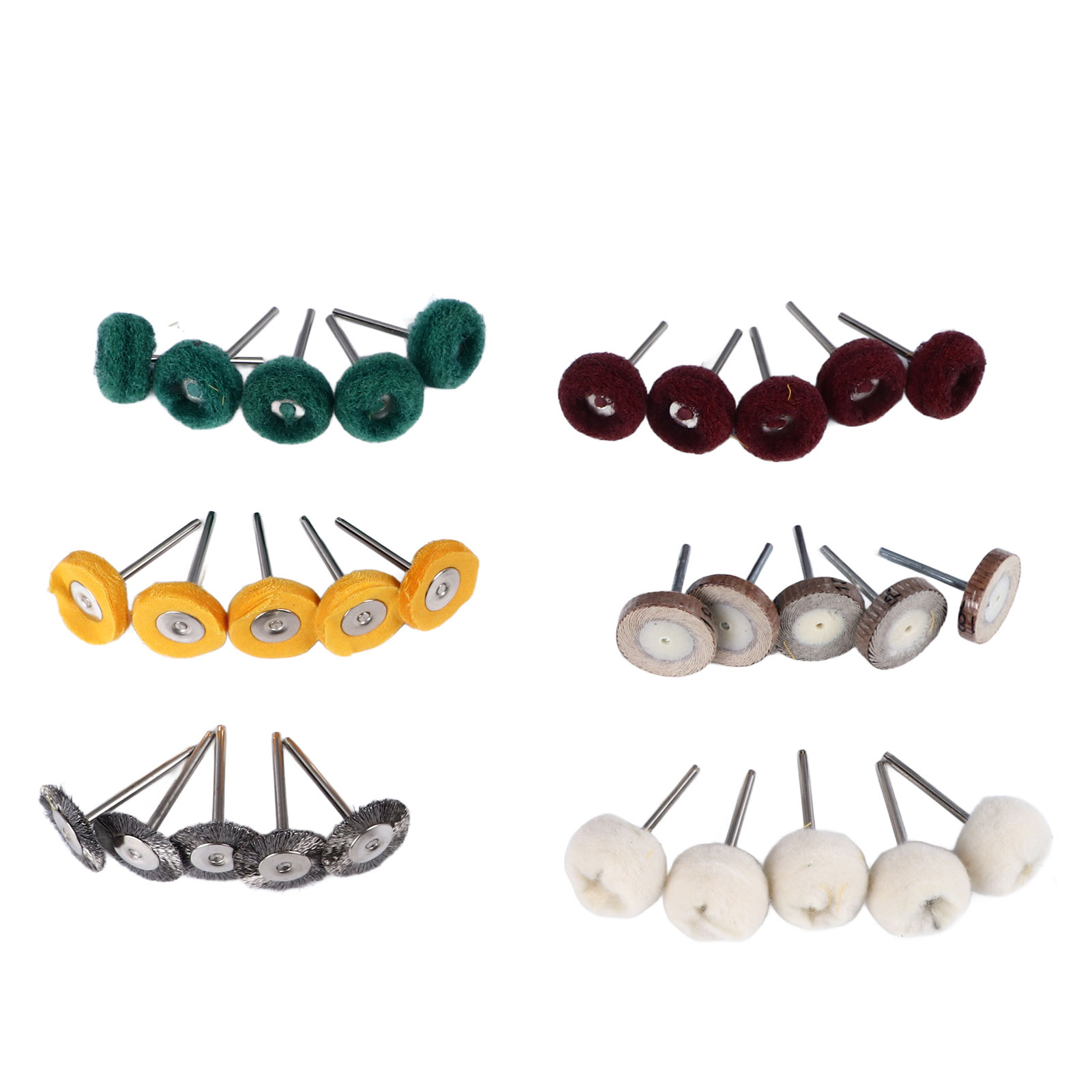 30-teiliges Metallpolierscheiben-set, Rostentfernung, 0,4 Cm Schaft, Zubehör Für Elektrische Rotationswerkzeuge