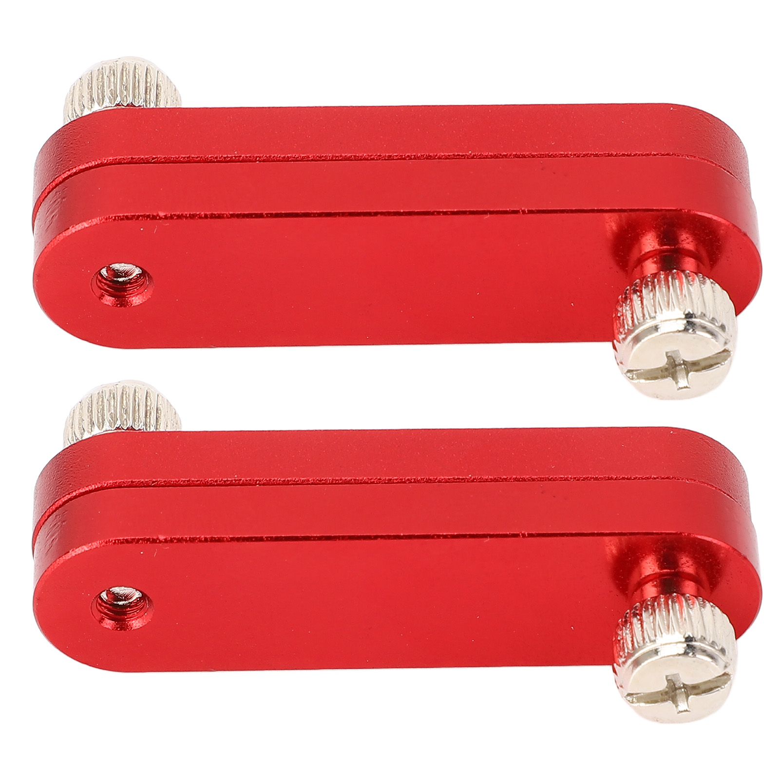 Set Aus 2 Positionierblöcken Für Lineale, Aus Aluminiumlegierung, Verstellbar, Mit Positionsanschlag (rot).