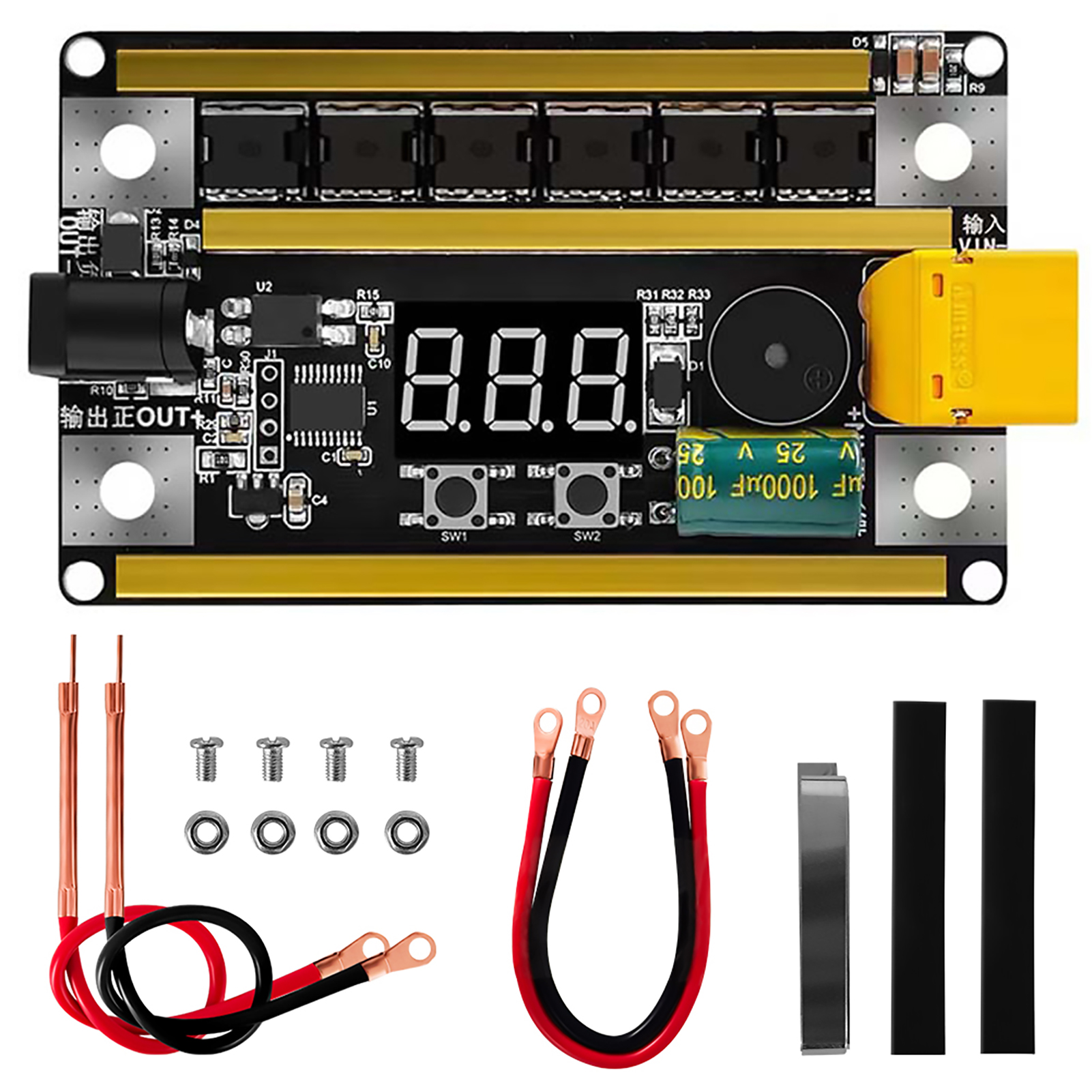 Steuerplatine Für Miniatur-punktschweißmaschinen Mit 99 Einstellbaren Leistungsstufen, Kompatibel Mit Bleiakkumulatoren Für Modellboote, Autobatterien Und Nickelblechen Von 0,1 Bis 0,2 Mm Dicke.