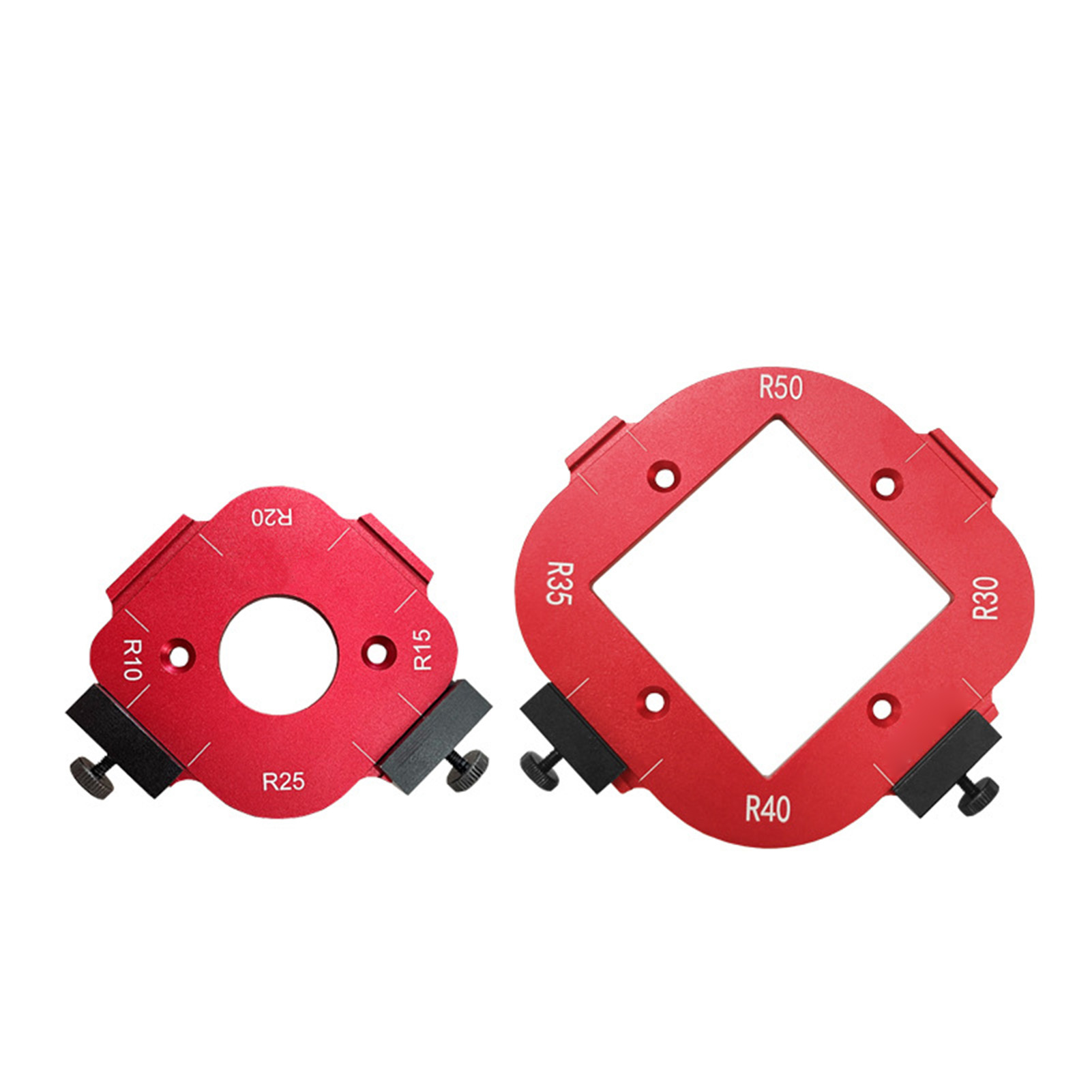 4-in-1-radius-vorrichtung Für Eckenrundungsfräser (10-25r Und 30-50r) Aus Aluminiumlegierung (2er-set).
