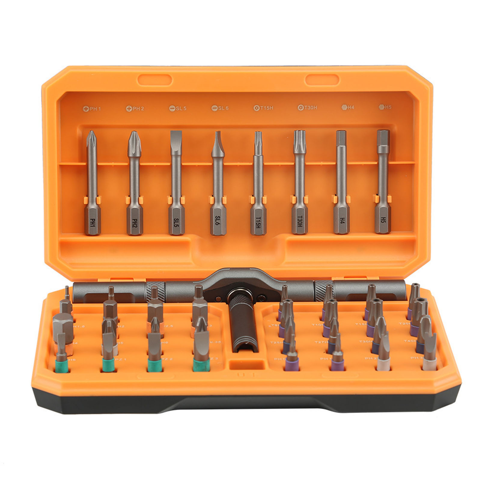 42-in-1 Multifunktions-ratschenschraubendreher-set Aus S2-legierungsstahl Mit Magnetischen Bits Und Ratschengriff Für Reparaturen