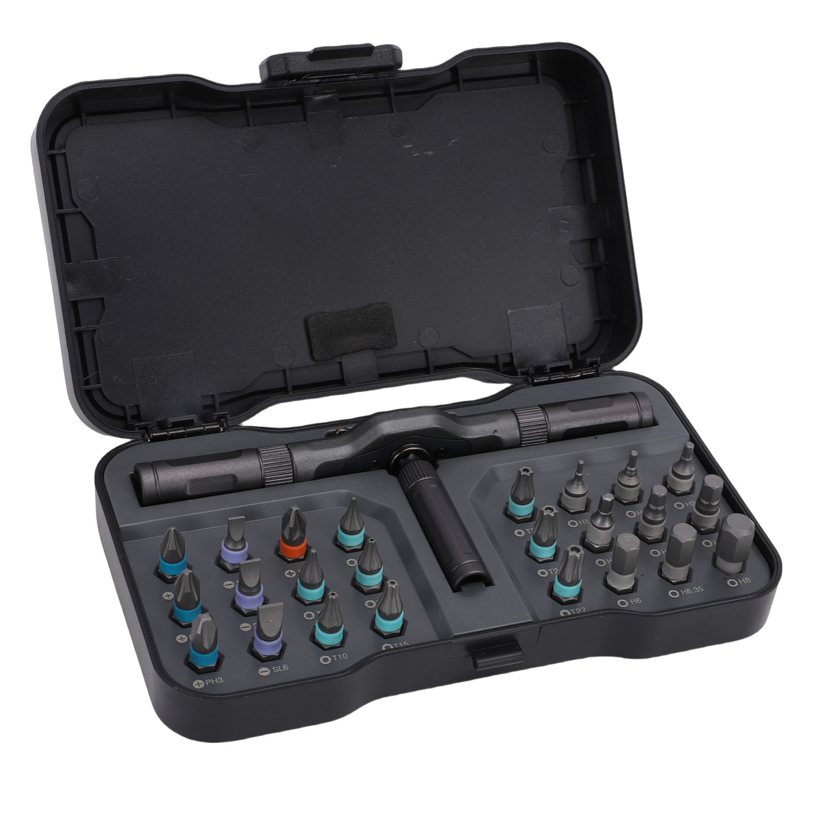 24-in-1 Ratschenschraubendreher-set Mit Magnet, Multifunktionales Und Präzises Mini-reparaturwerkzeug, Inklusive Bits, Abnehmbarer Griff Für Möbel Und Computer