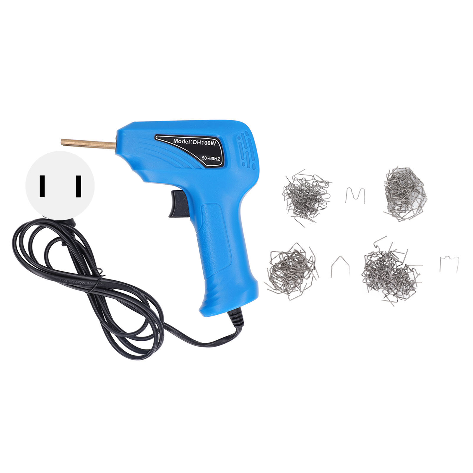 Kunststoffschweißbrenner Mit Tacker, Robust Und Praktisch, Stoßstangenreparaturset, Kunststoffschweißpistole, 100–120 V Us-stecker, Blau
