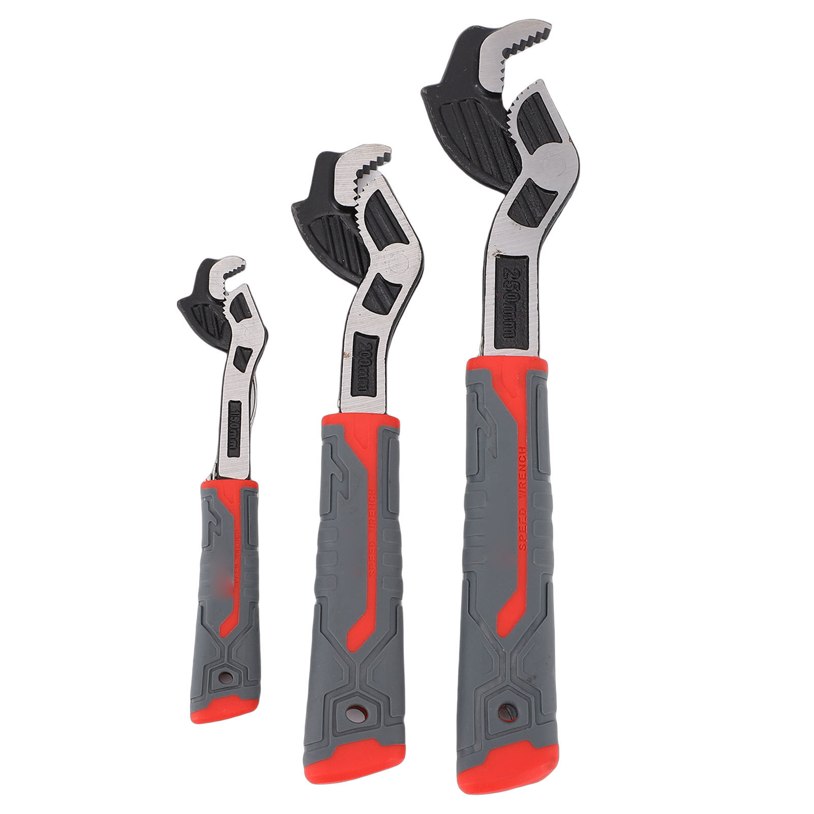 Set Mit 3 Selbstsichernden Rohrzangen In Den Größen 6, 8 Und 10 Zoll Für Rohre, Schrauben Und Muttern Von 9/32 Zoll Bis 1-3/8 Zoll