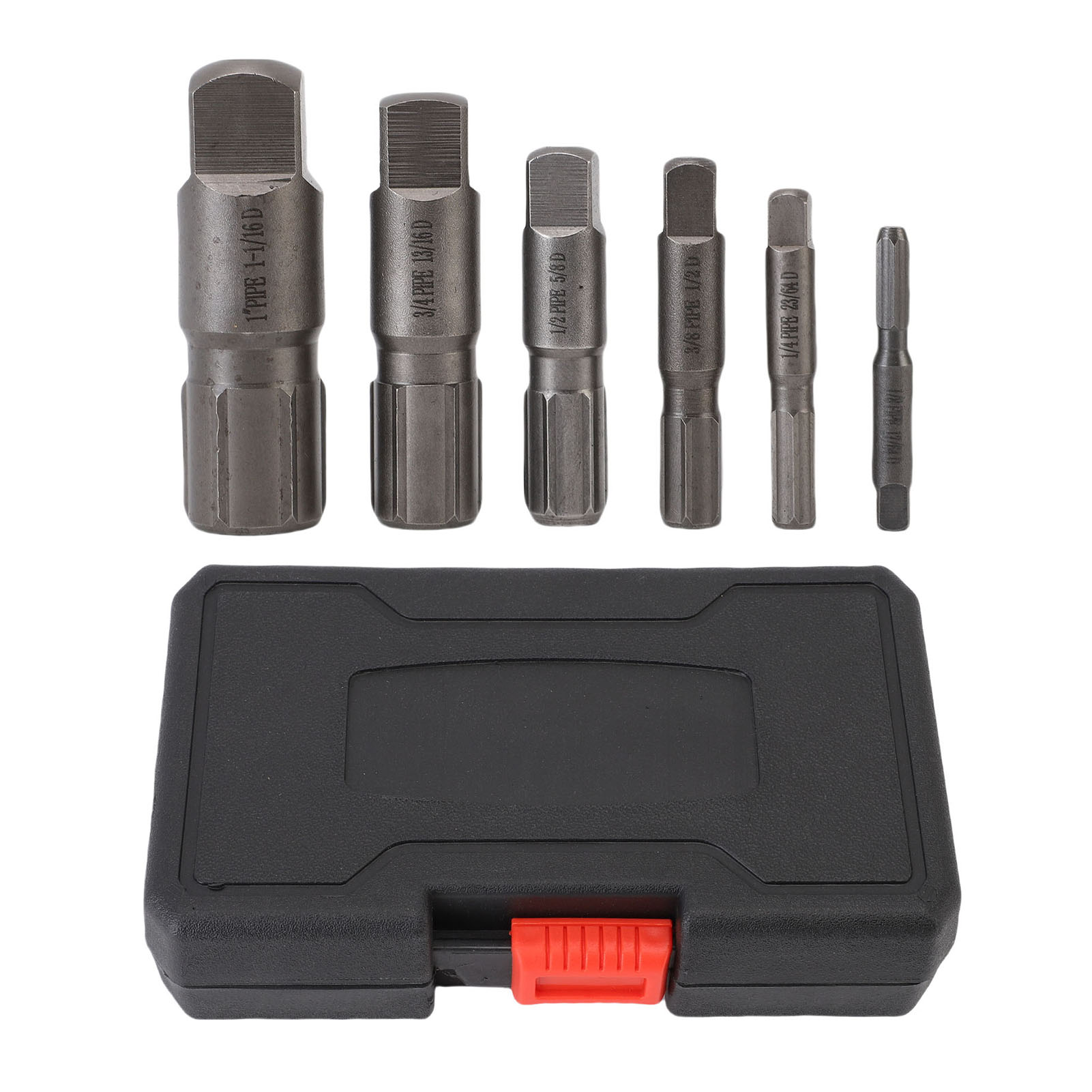 Rohrauszieher-set (6-teilig) Für Gewinderohre Von 1/8" Bis 1", Inklusive Eines Werkzeugs Zum Entfernen Abgebrochener Schrauben.