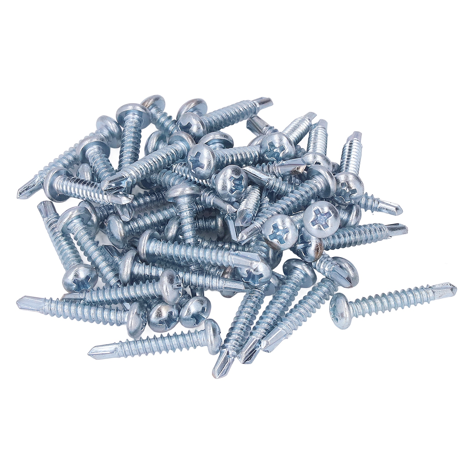 50 Selbstbohrende Rundkopfschrauben 4,2 X 25 Mm Aus Verzinktem Stahl Für Möbelreparaturen.