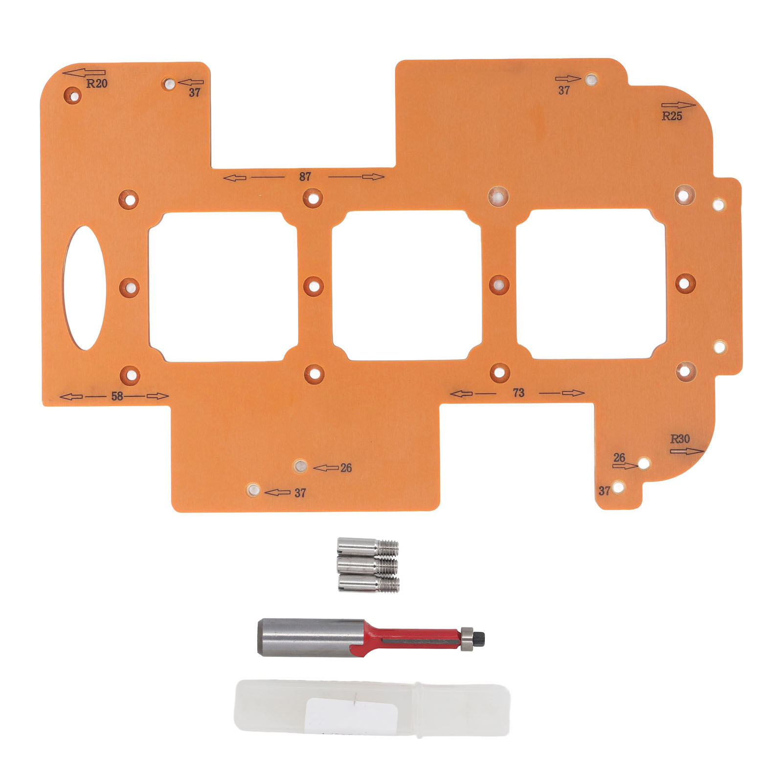 Unterputz-schablone Für 7x7 Cm Große Schalterdosen, Multifunktional, Für Eckradien R20, R25 Und R30, Mit Fräser