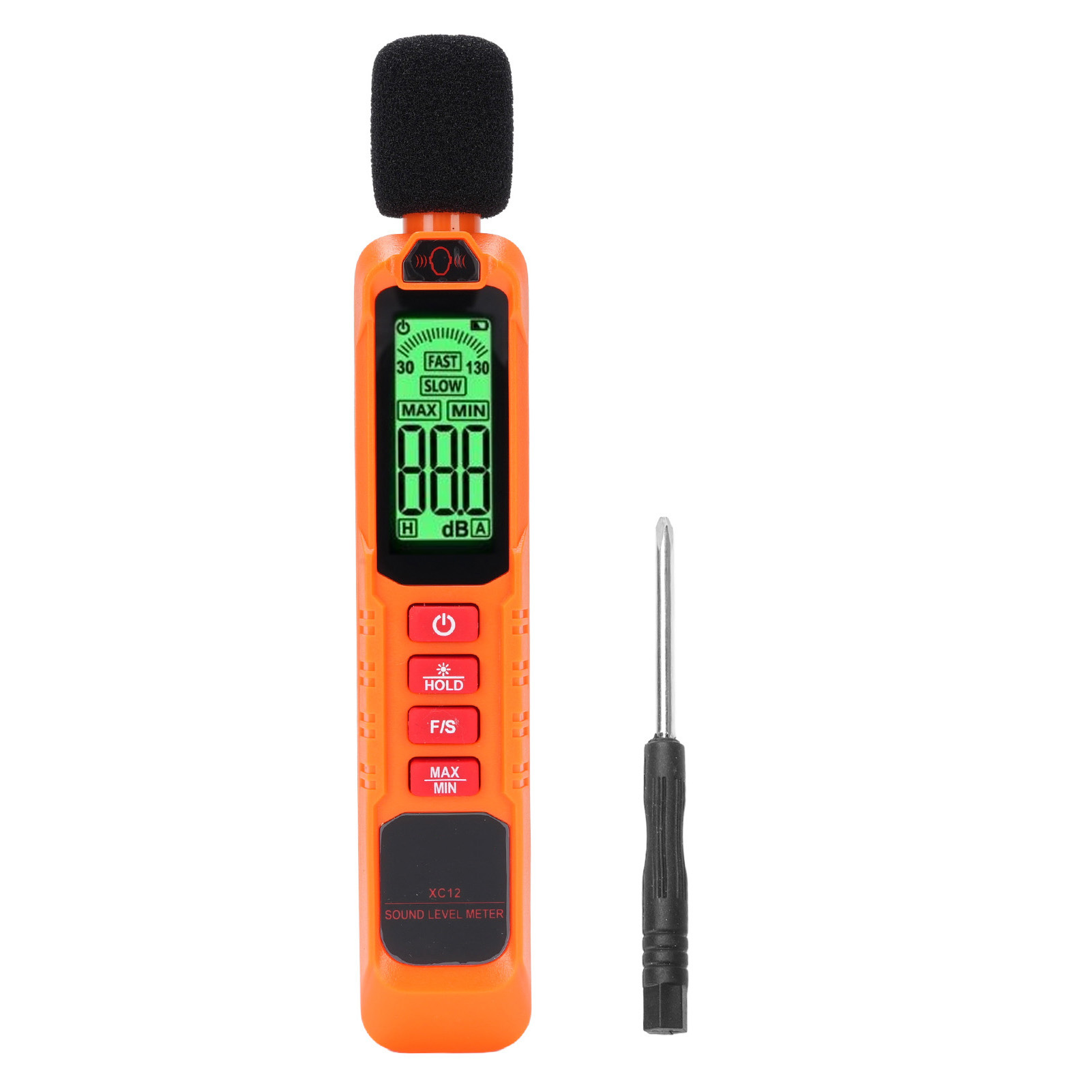 Tragbares Schallpegelmessgerät Mit Hintergrundbeleuchtetem Display Und Gewichtung, Dezibel-tester Für Baustellen Und Wohnhäuser.