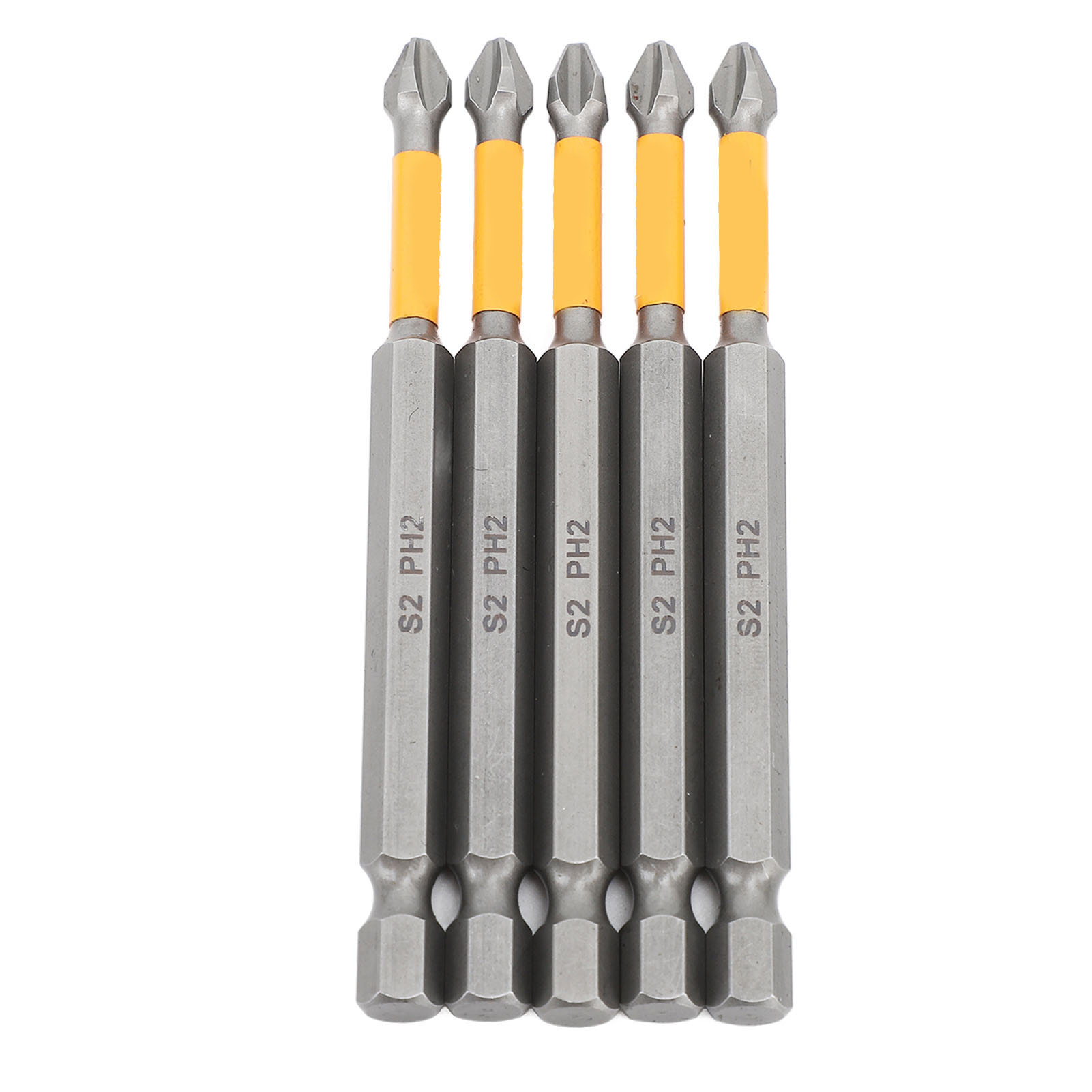 Set Mit 5 Magnetischen Phillips-schlagschrauberbits Aus S2-legierungsstahl Für Professionelle Werkzeuge