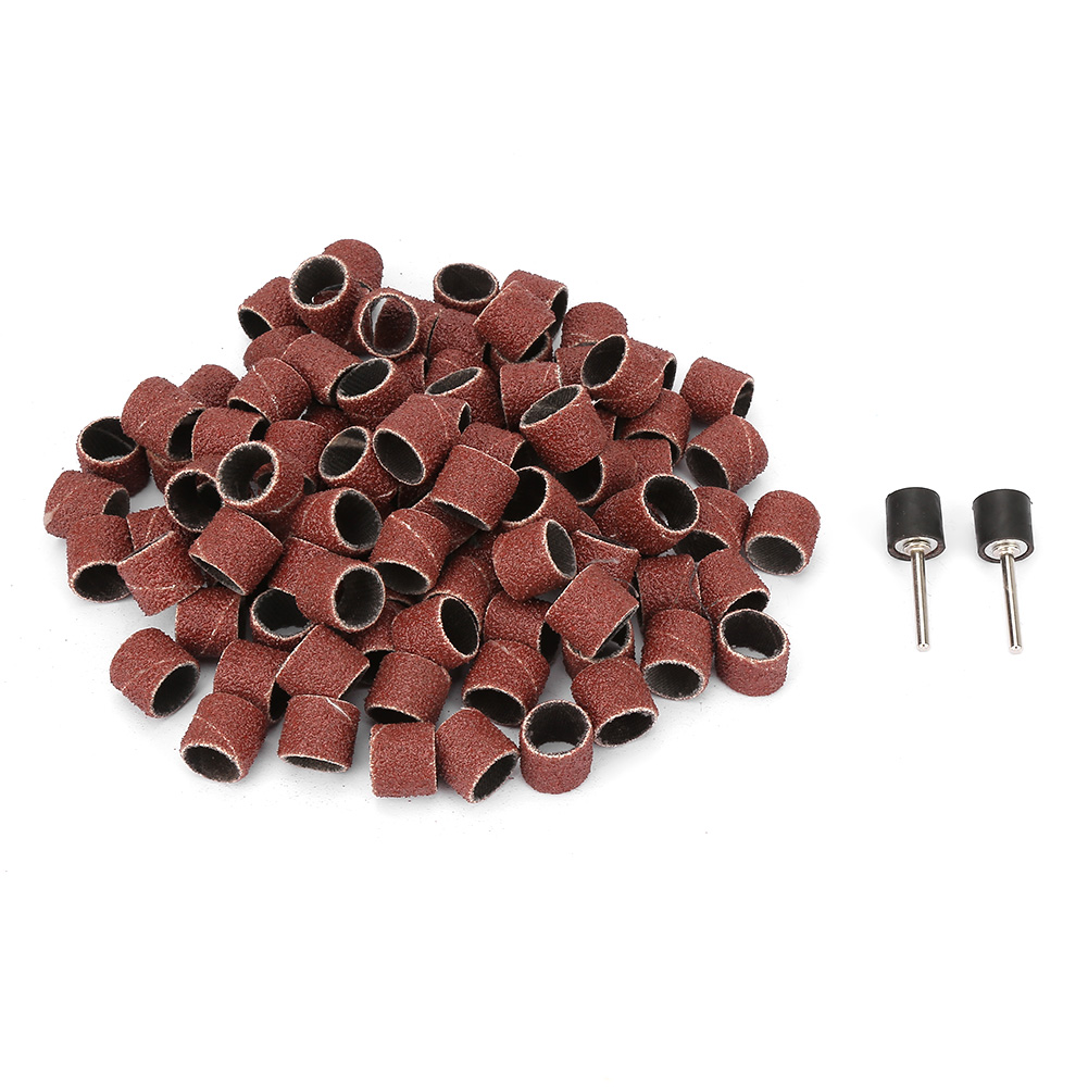 100 Ringe Aus 12 Mm Schleifpapier, 2 Stäbe Im Lieferumfang Enthalten