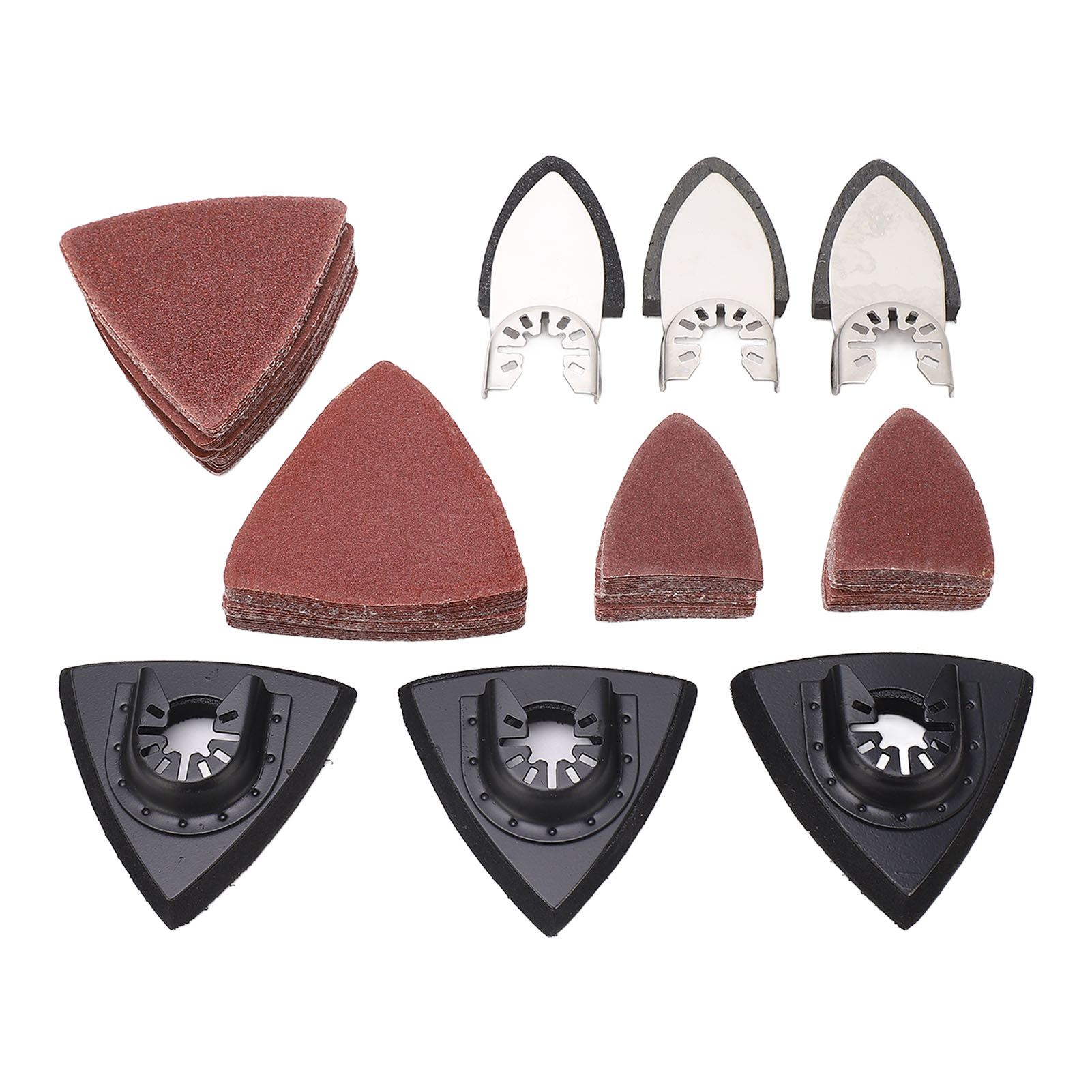 106-teiliges Oszillationswerkzeug-set, Inklusive 6 Dreieckiger Fingerschleifpads Und 100 Blatt Multifunktions-schleifpapier.