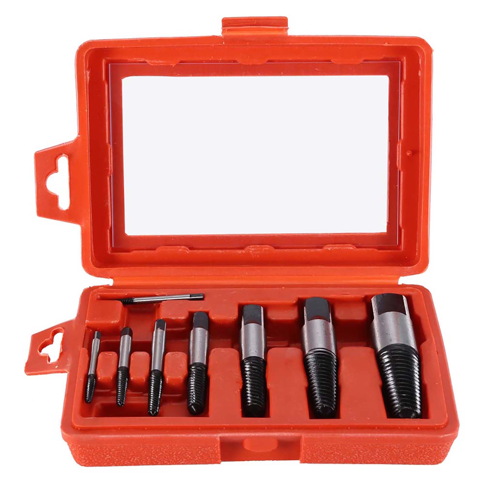 Set Mit 8 Ausdrehern Für Abgebrochene Und Beschädigte Schrauben Und Bolzen An Wasserleitungen.
