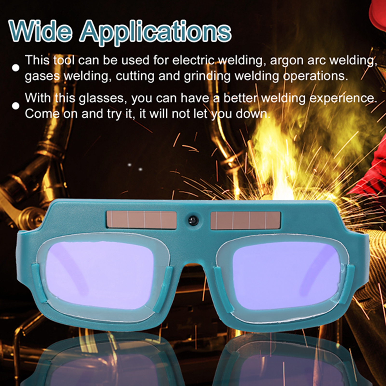 Solarbetriebene, Selbstverdunkelnde Schweißerbrille, Argon-lichtbogenschweißerbrille, Praktischer Schweißschutz, Universelle Schweißwerkzeuge