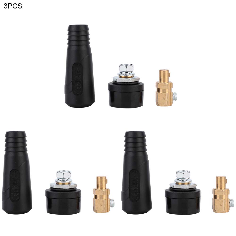 Packung Mit 3 Schnellverbindern Für Kupferschweißkabel Nach Europäischem Standard 200-400a (10-25)