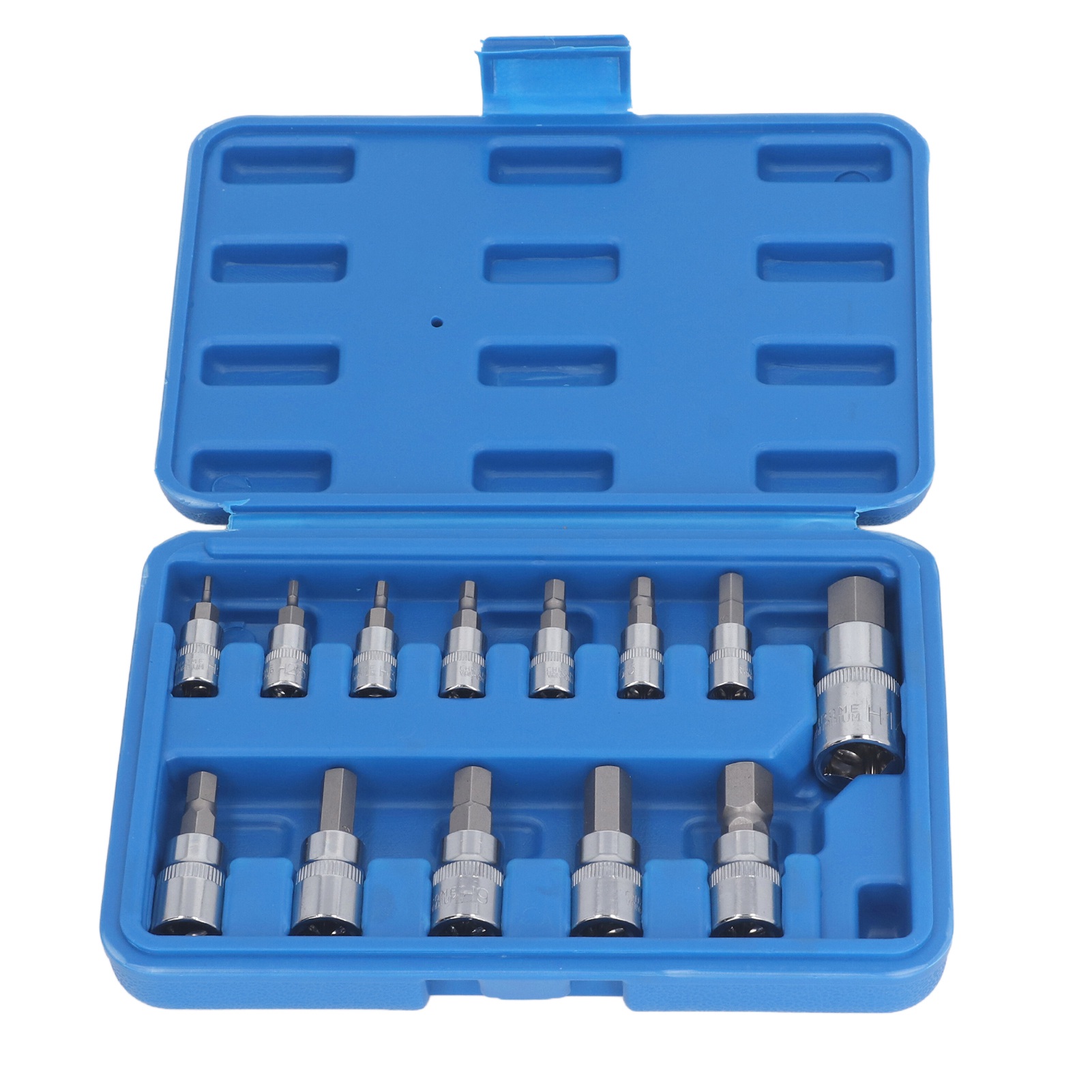 Satz Mit 13 Sechskant-steckschlüsseln (1/4", 3/8" Und 1/2" Antrieb), H2 Bis H14 Mm, Für Wartungsarbeiten